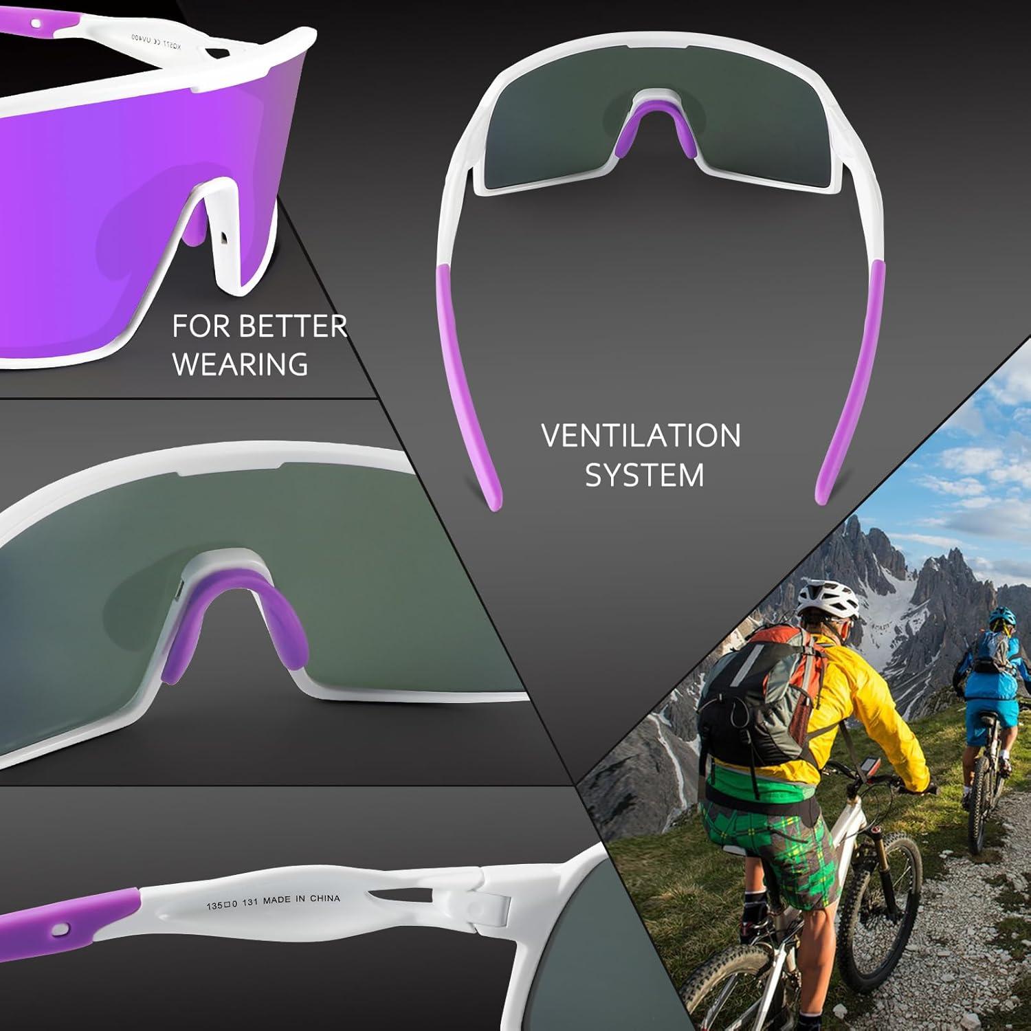 Gafas de Ciclismo BangLong UV400, Ligeras y Comodas