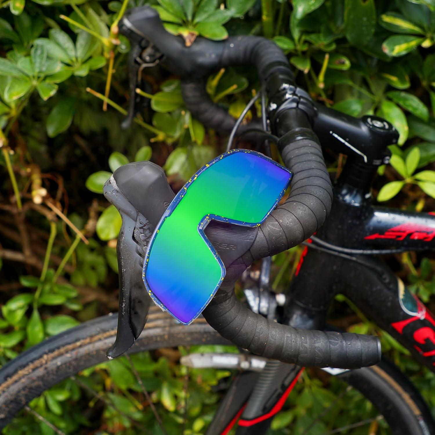 Gafas de Ciclismo BangLong UV400 Verde, Ligeras y Cómodas