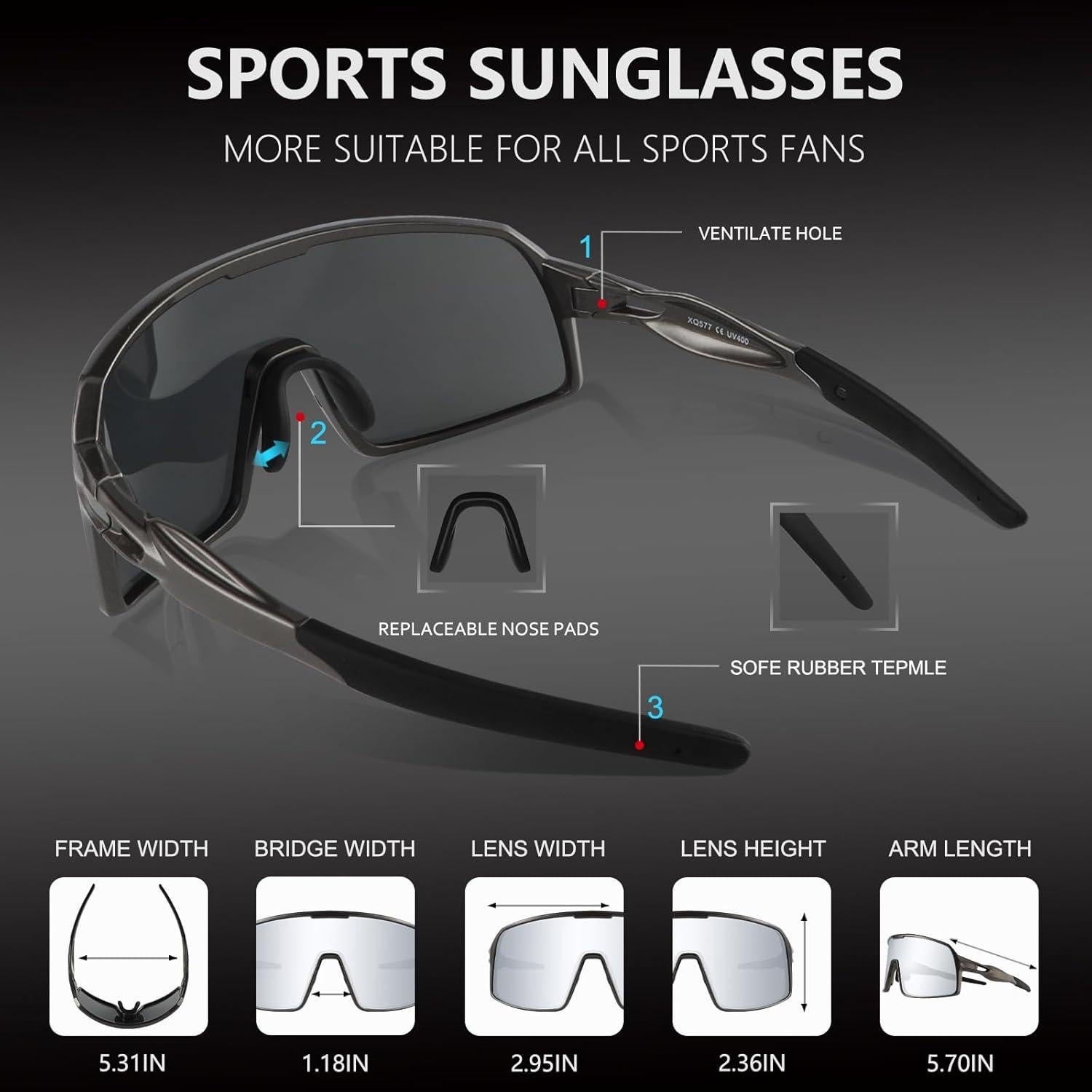 Gafas de Ciclismo Polarizadas BangLong UV400 Hombres Mujeres