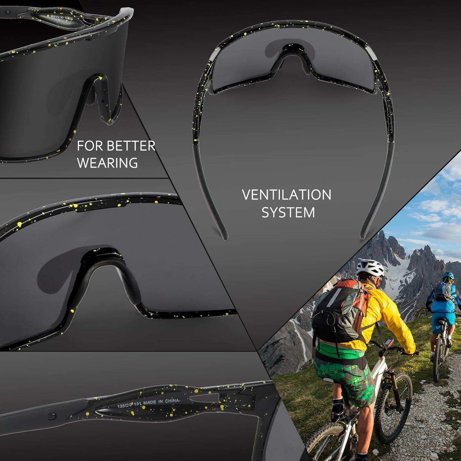 Gafas de Ciclismo BangLong UV400, Ligeras y Comodas