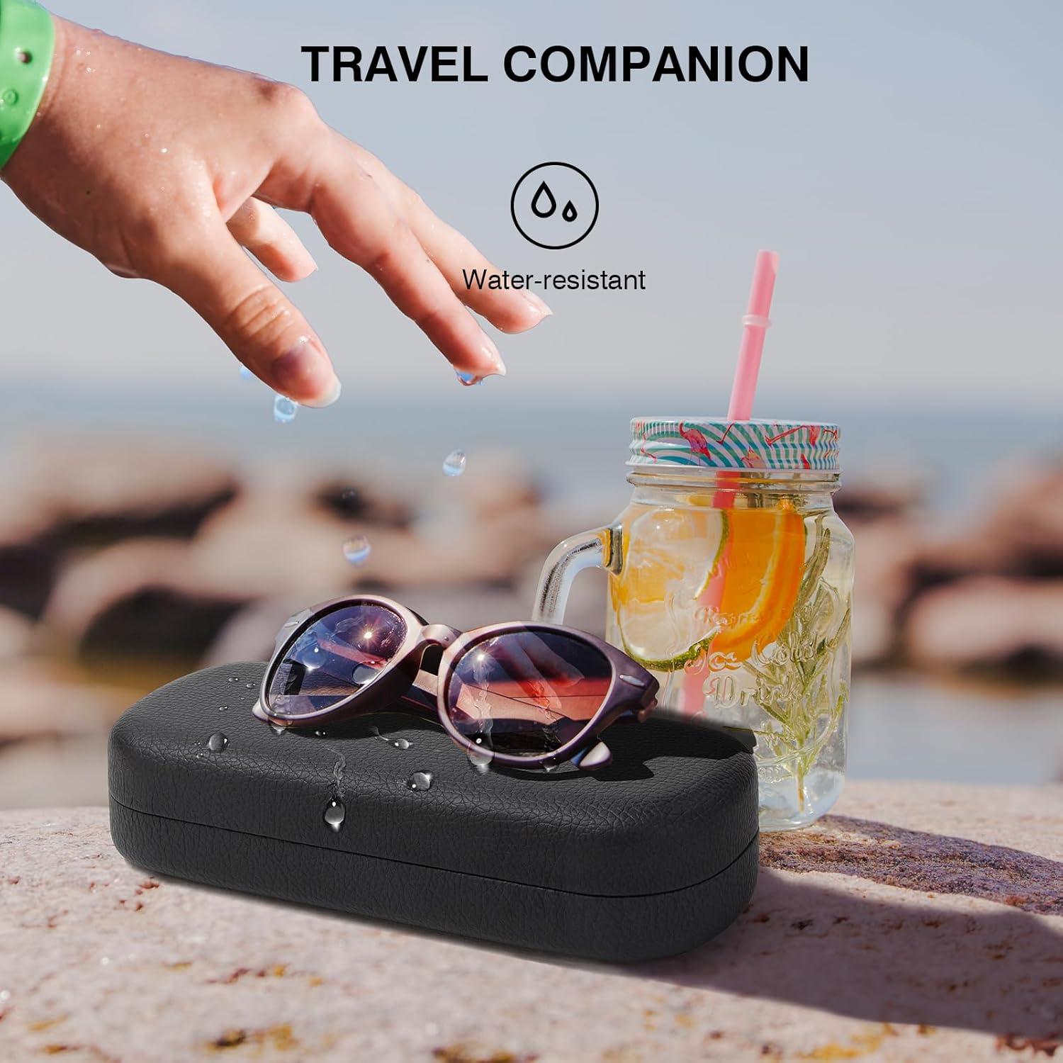 Estuche Duro para Gafas Marvolia Negro Protector PU