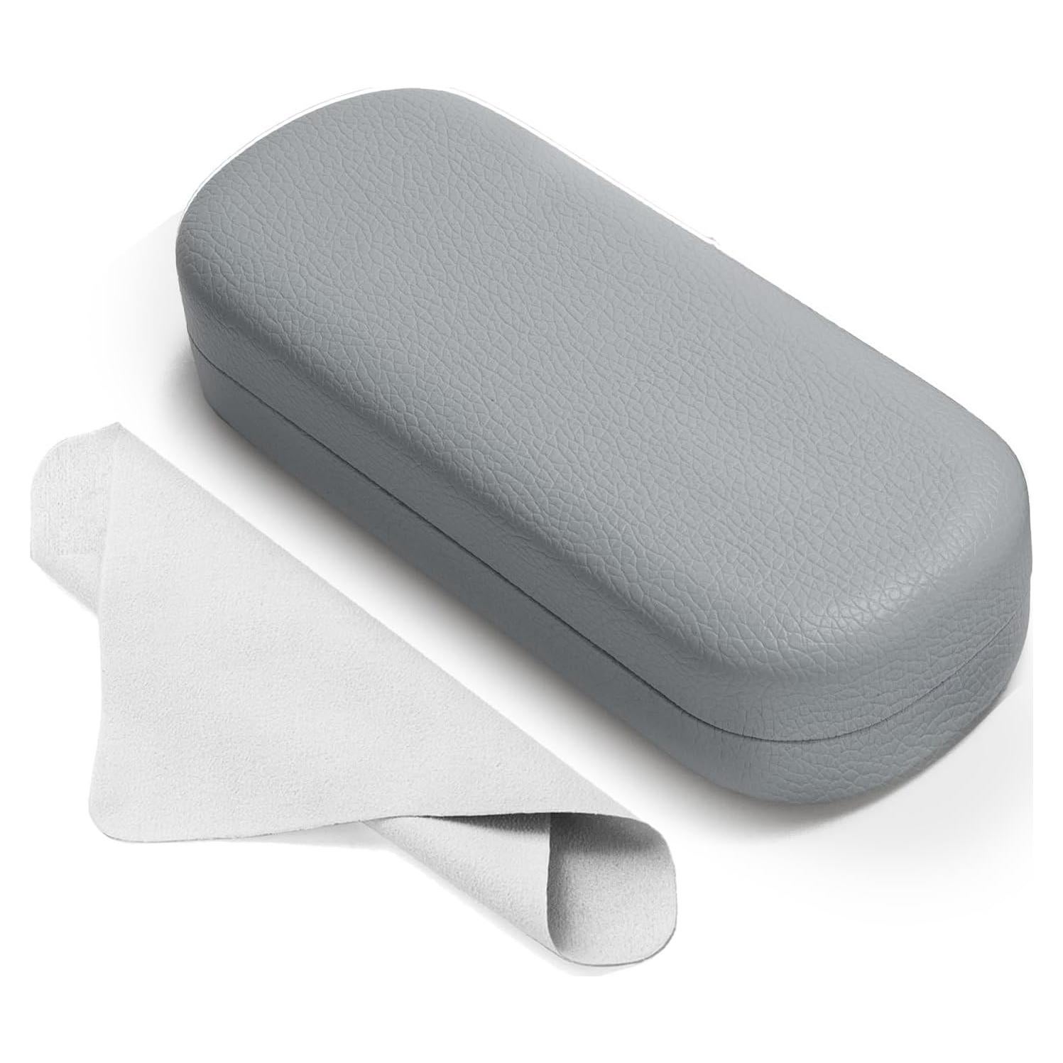 Estuche Duro para Gafas Marvolia Gris con Paño de Limpieza