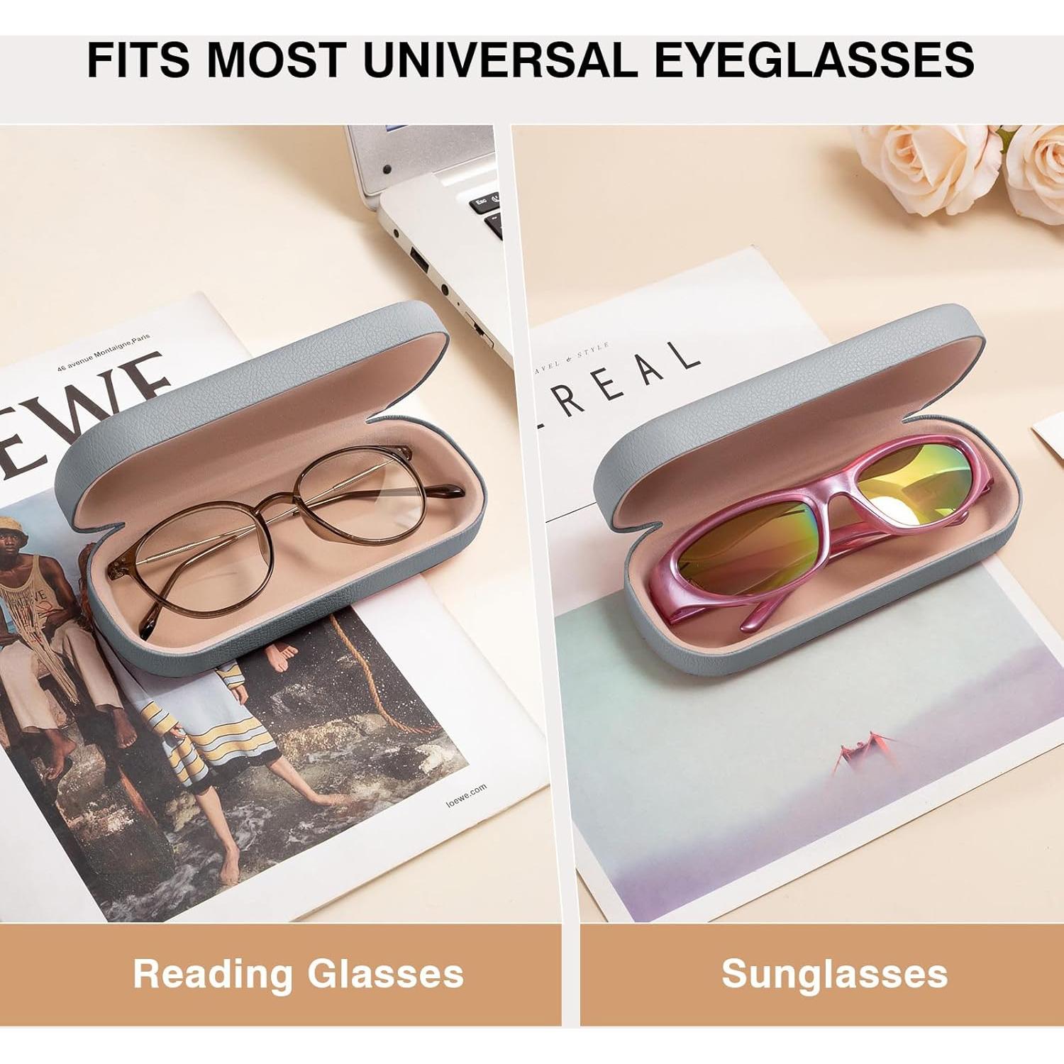 Estuche Duro para Gafas Marvolia Gris con Paño de Limpieza