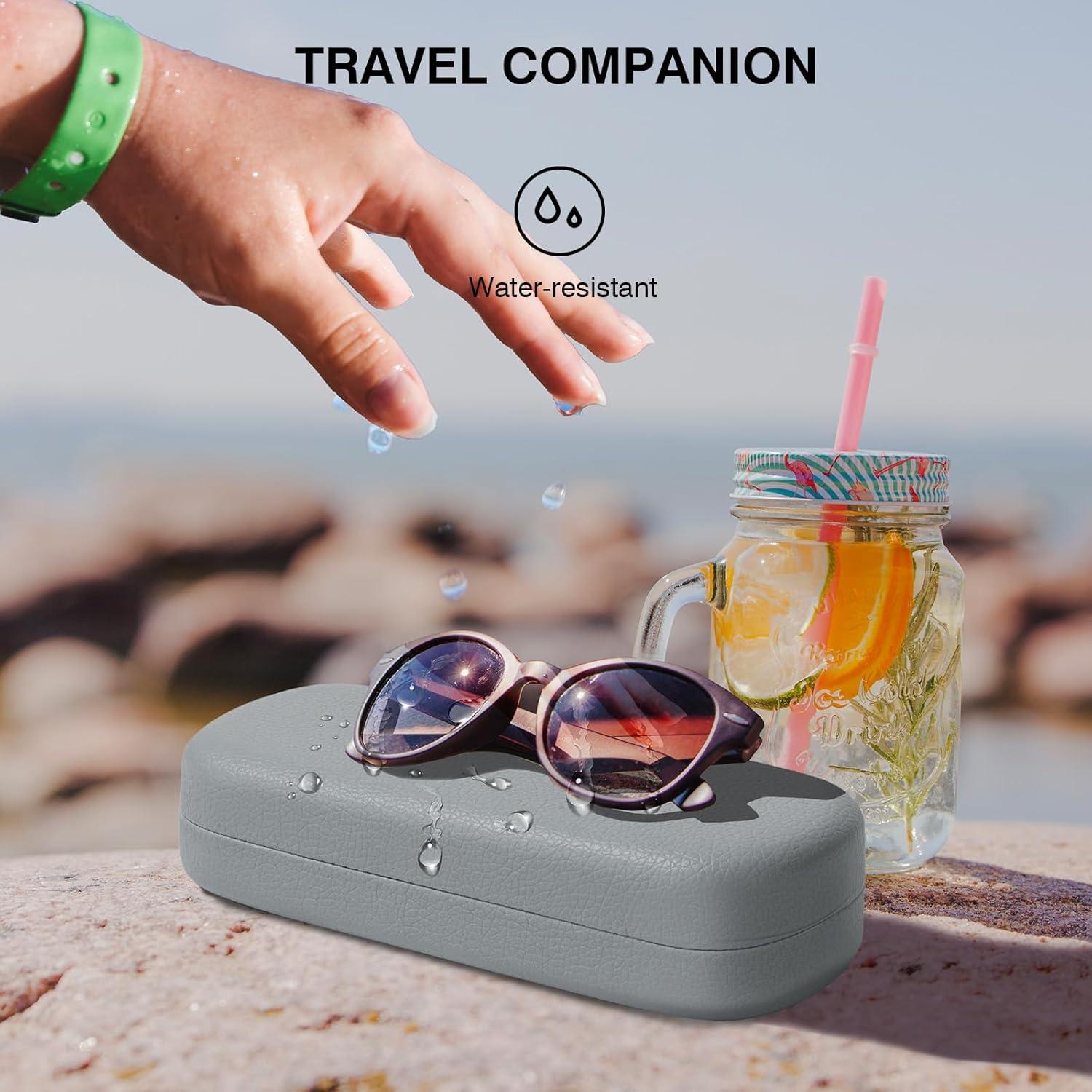 Estuche Duro para Gafas Marvolia Gris con Paño de Limpieza