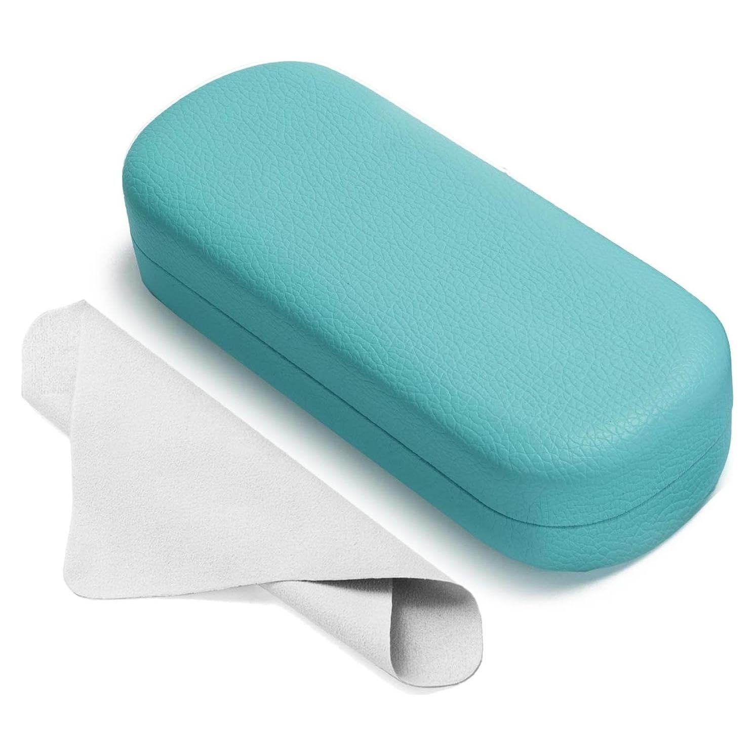 Estuche Duro para Gafas Marvolia Azul con Paño de Limpieza