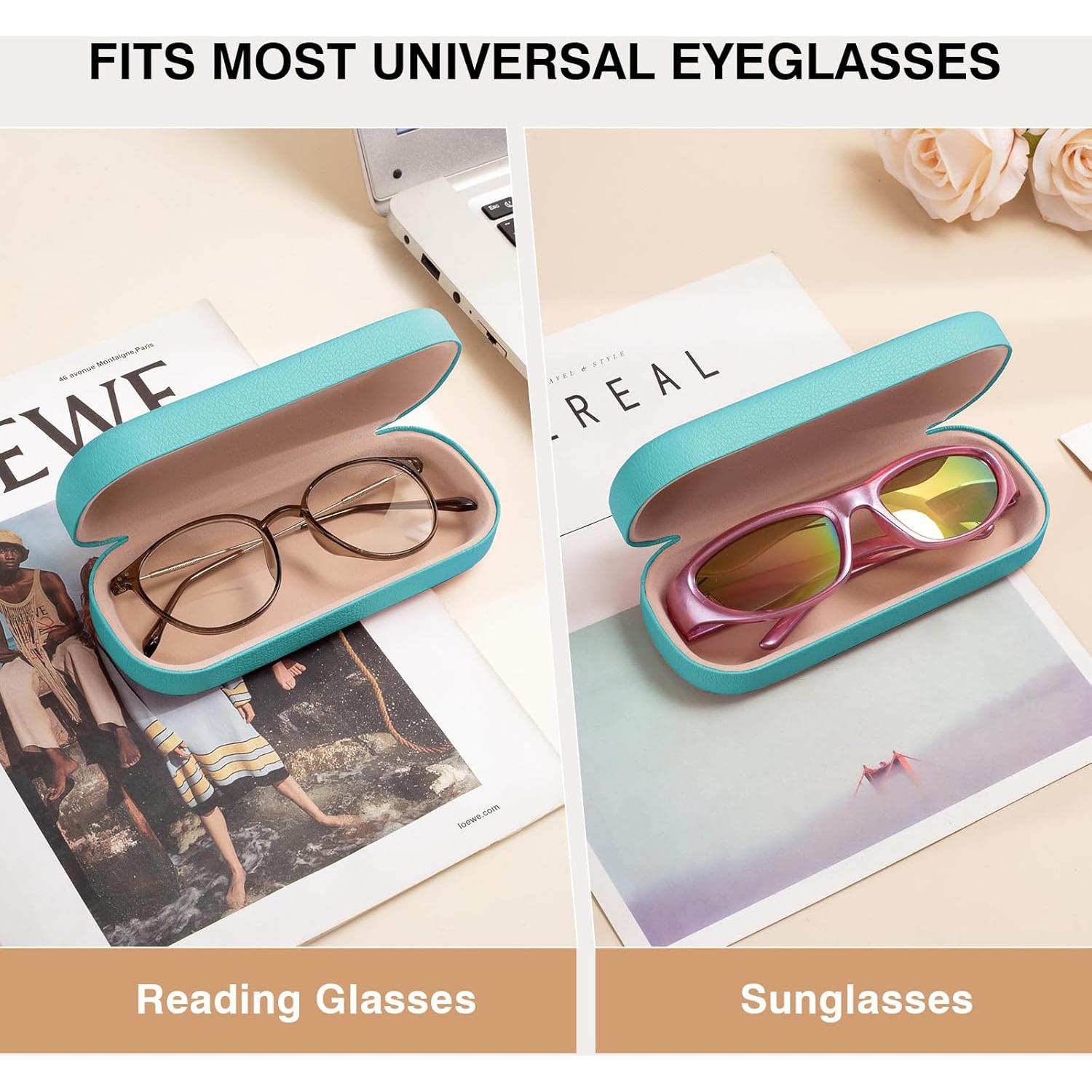 Estuche Duro para Gafas Marvolia Azul con Paño de Limpieza