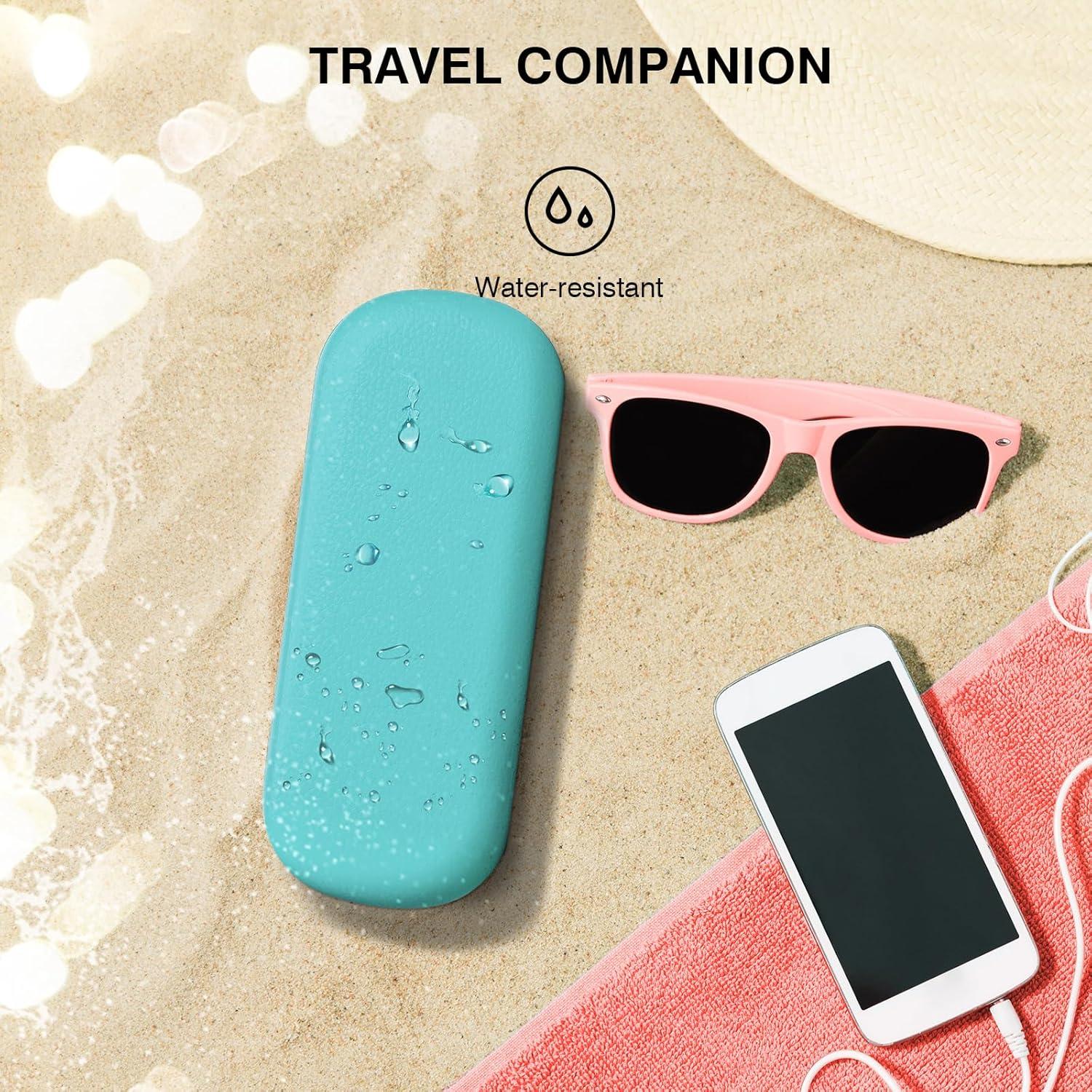 Estuche Duro para Gafas Marvolia Azul con Paño de Limpieza