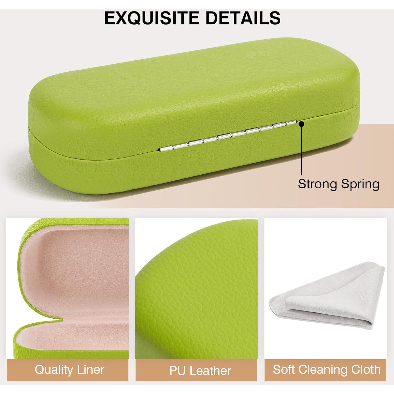 Estuche Duro para Gafas Marvolia Verde 15.75x6.1cm