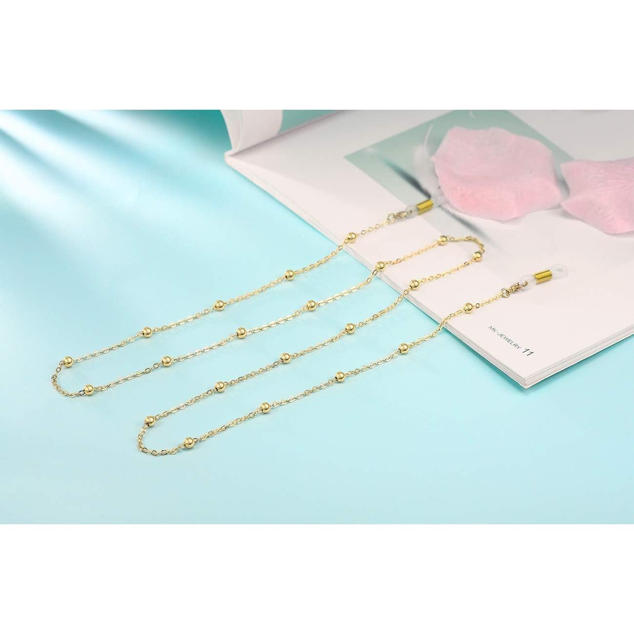 Cadena para Gafas Dorada Ajustable para Mujeres 30 cm