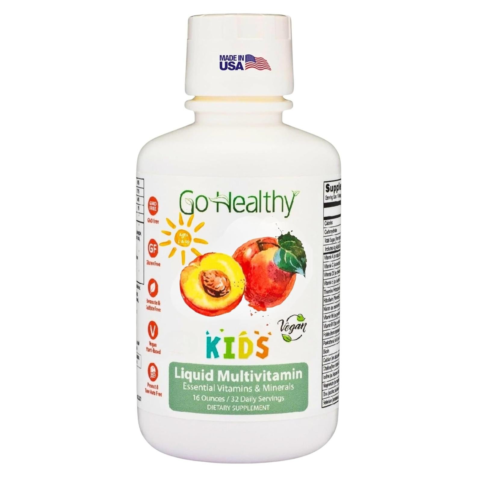 Multivitamina Líquida Go Healthy Kids Durazno Mango 480ml