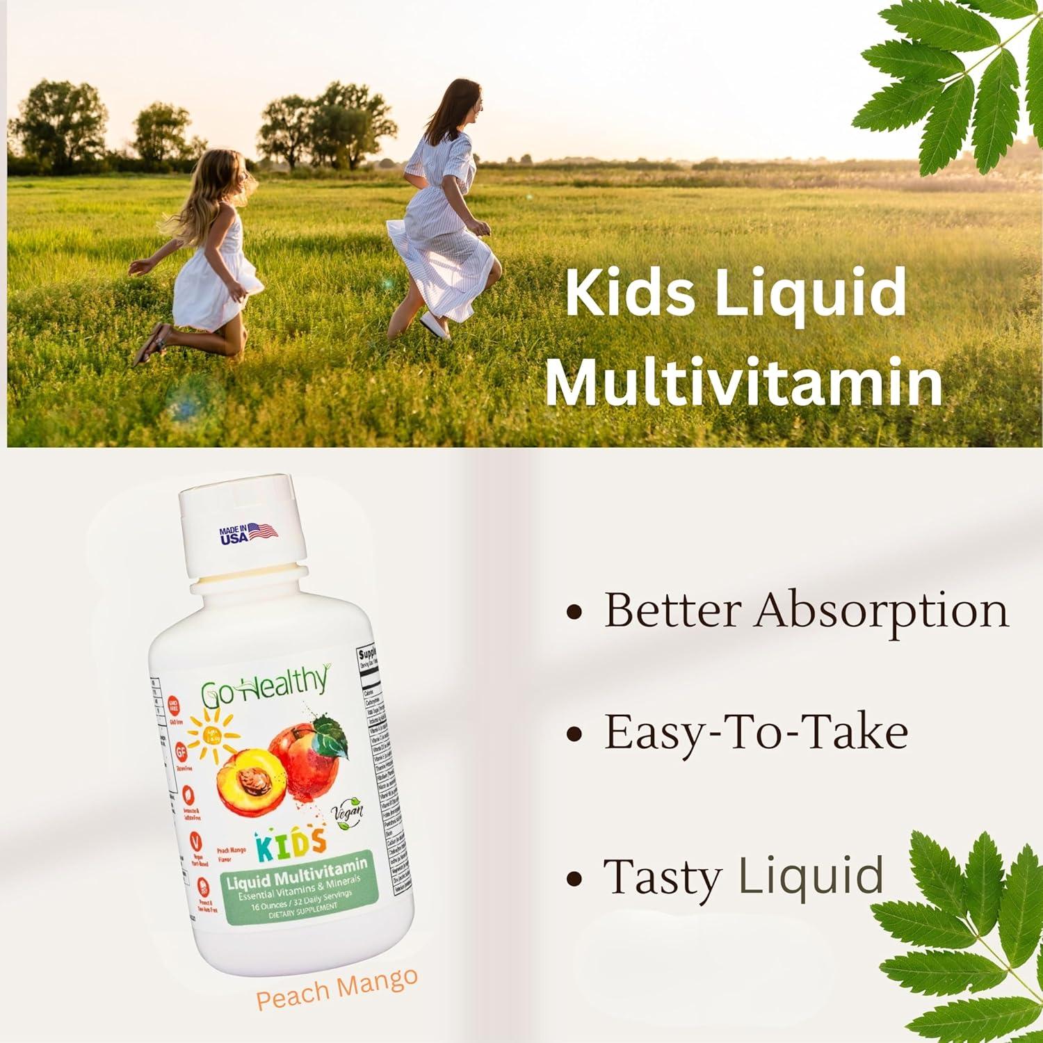 Multivitamina Líquida Go Healthy Kids Durazno Mango 480ml