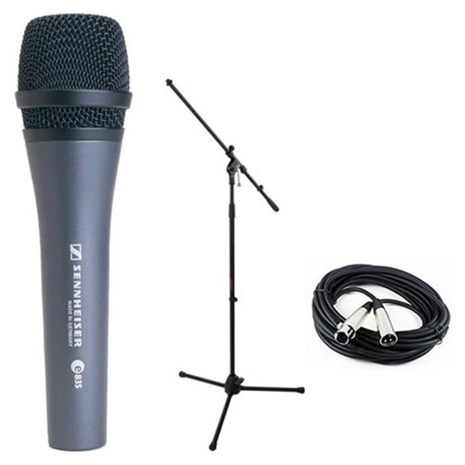 Micrófono Vocal Dinámico Sennheiser E835 con Soporte y Cable