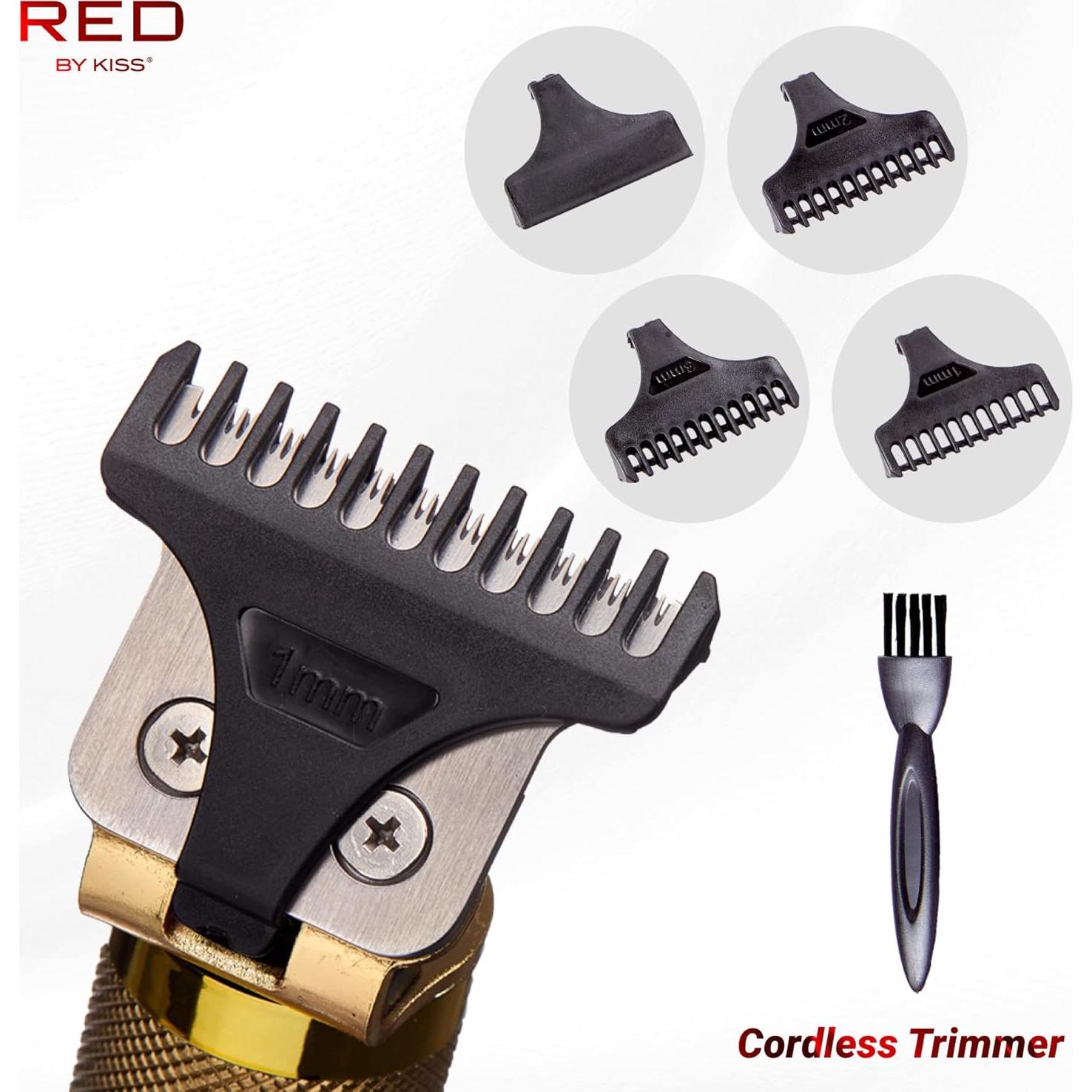 Cortadora de Cabello RED by Kiss Inalámbrica Oro Kit Aseo
