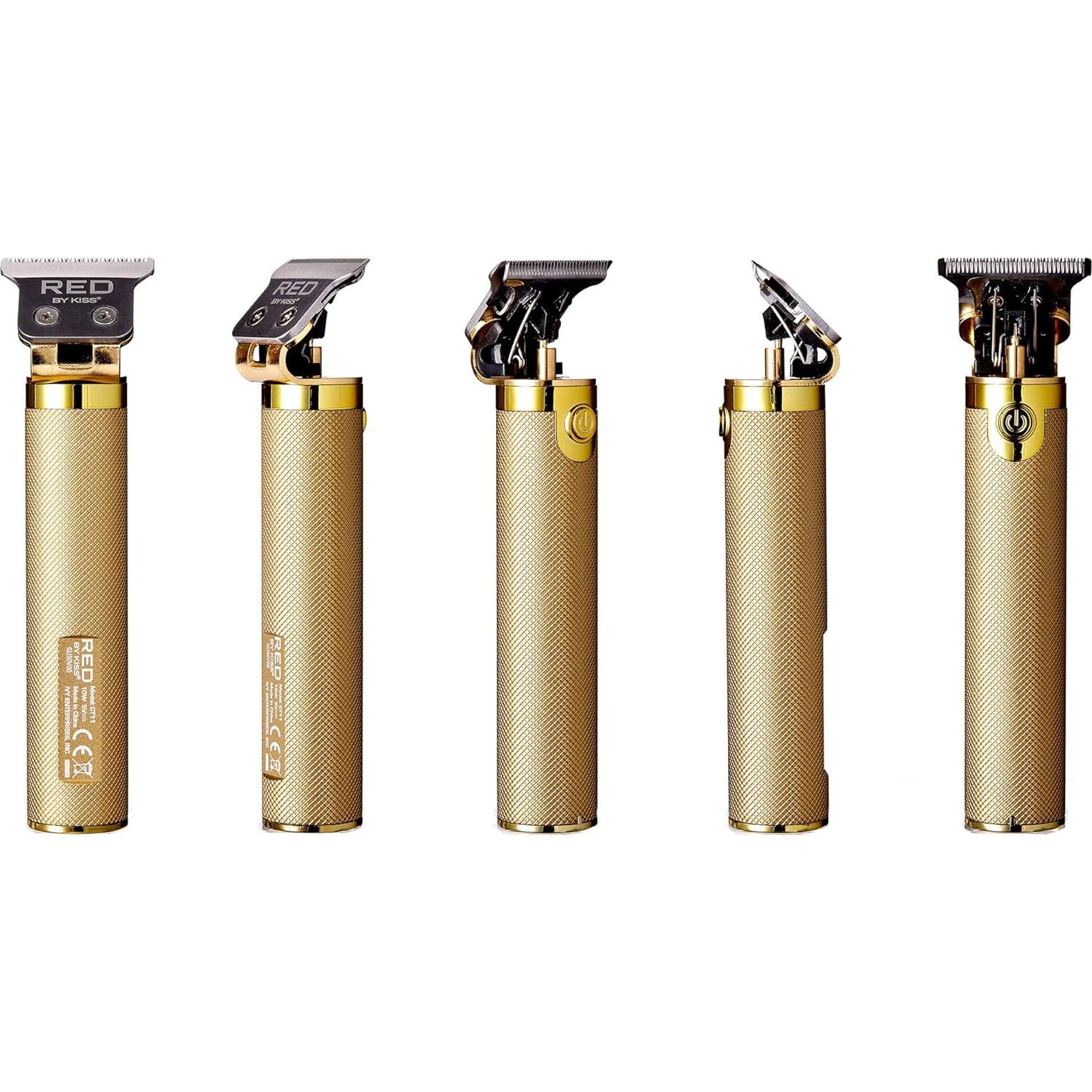 Cortadora de Cabello RED by Kiss Inalámbrica Oro Kit Aseo