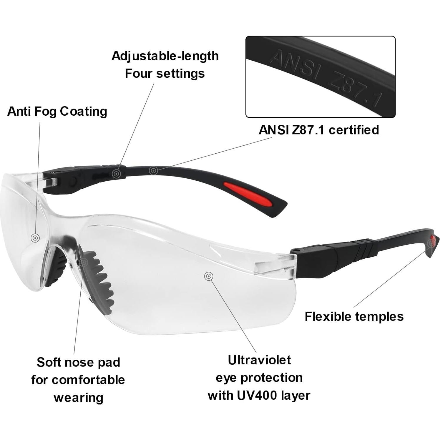 Gafas de Tiro LaneTop AntiNiebla UV400 Ajustables