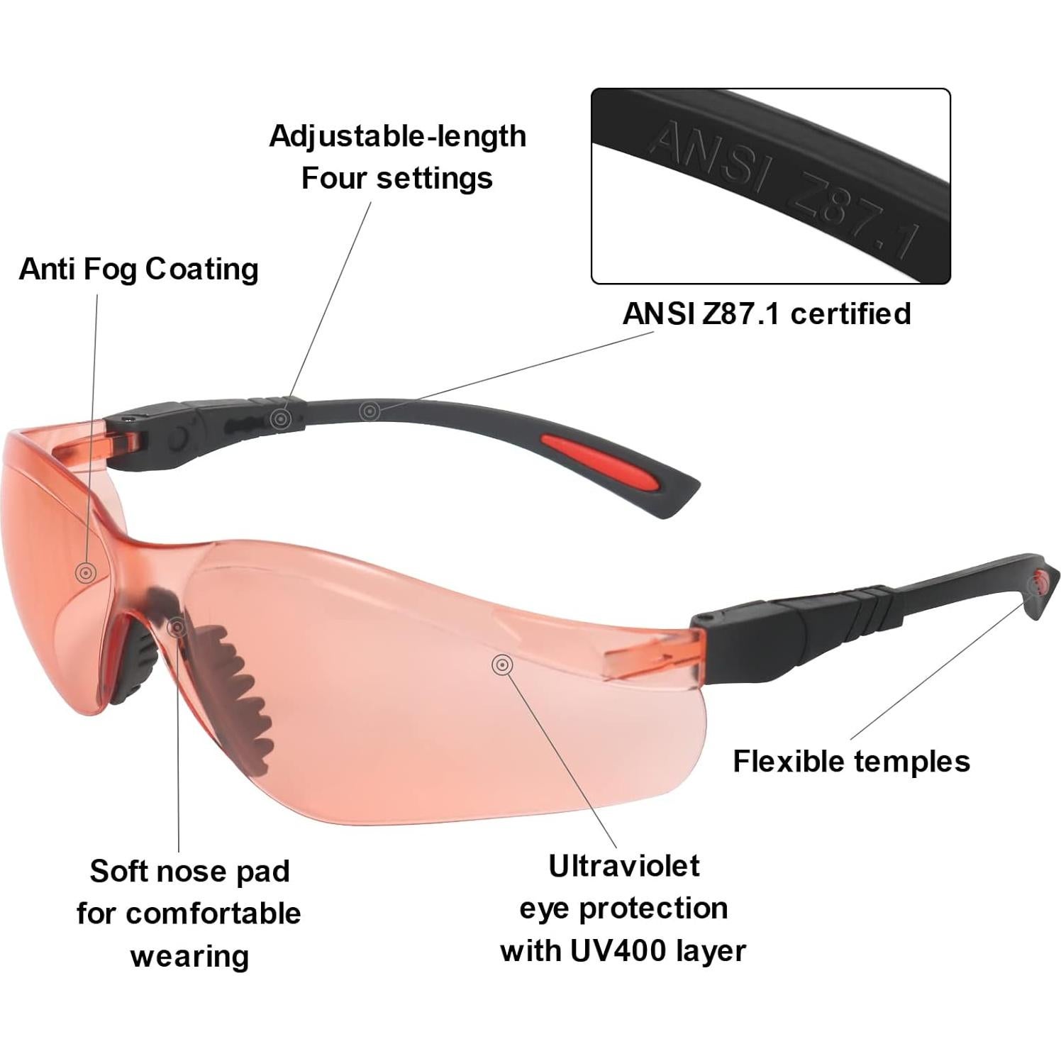 Gafas de Tiro LaneTop AntiFog Lentes Ajustables UV400