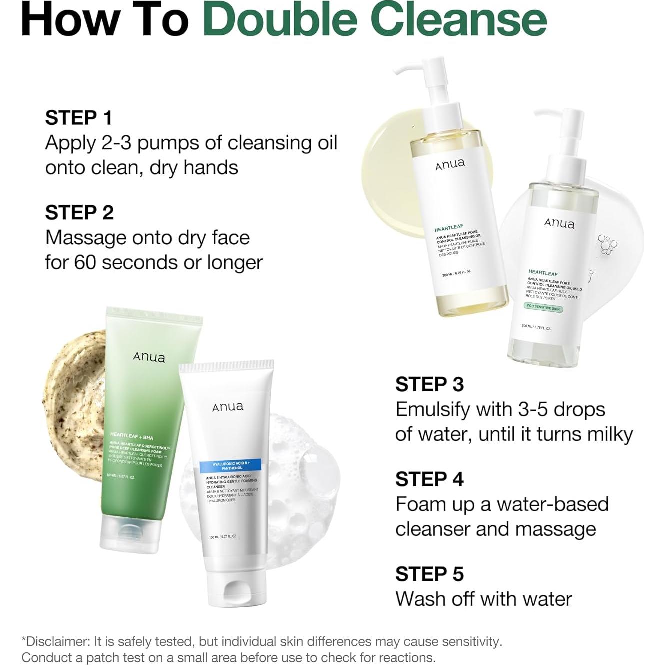 Aceite Limpiador Facial Anua Heartleaf 200ml - Piel Sensible