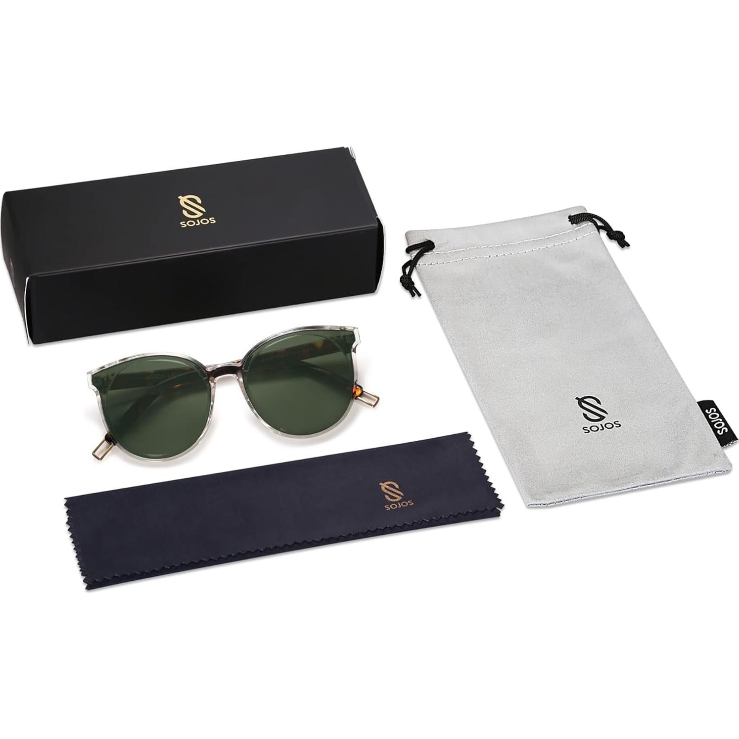 Gafas de sol redondas SOJOS SJ2057C7 UV400 para hombres y mujeres