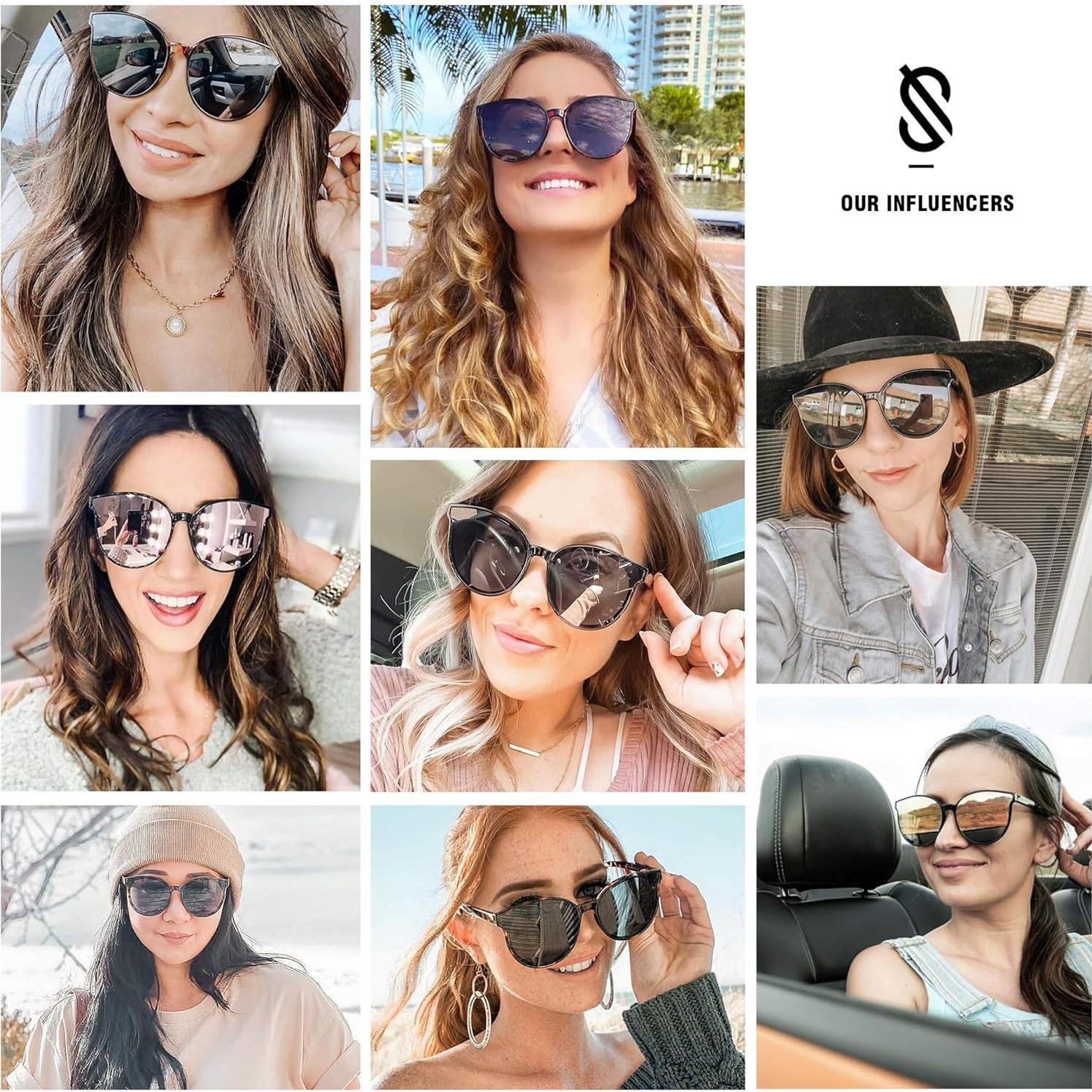 Gafas de sol redondas SOJOS UV400 para hombres y mujeres