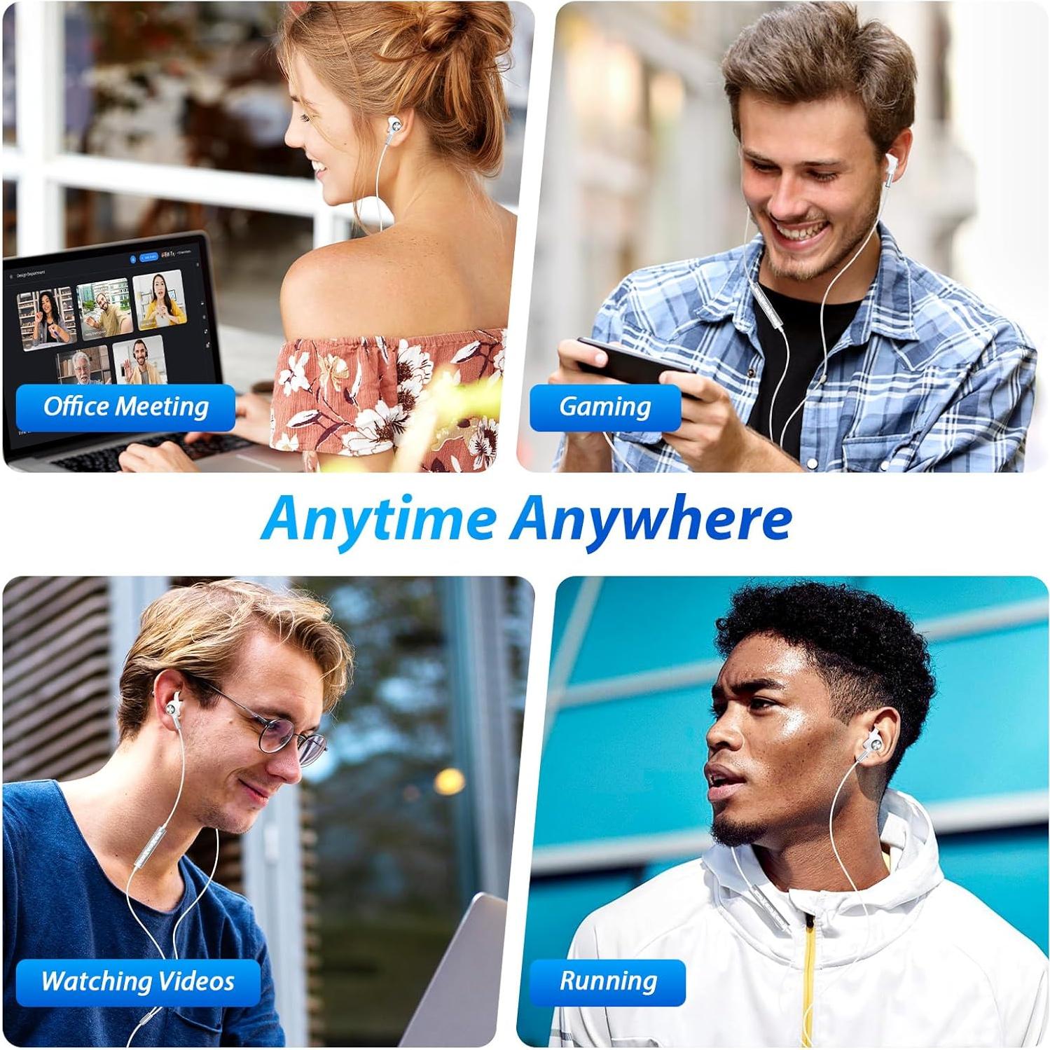 Auriculares USB C AFGHOA00153 con micrófono y cancelación de ruido