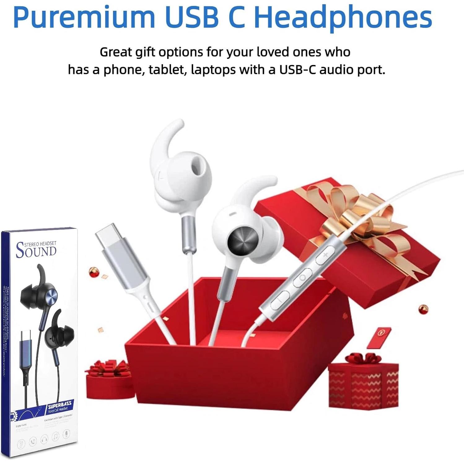 Auriculares USB C AFGHOA00153 con micrófono y cancelación de ruido