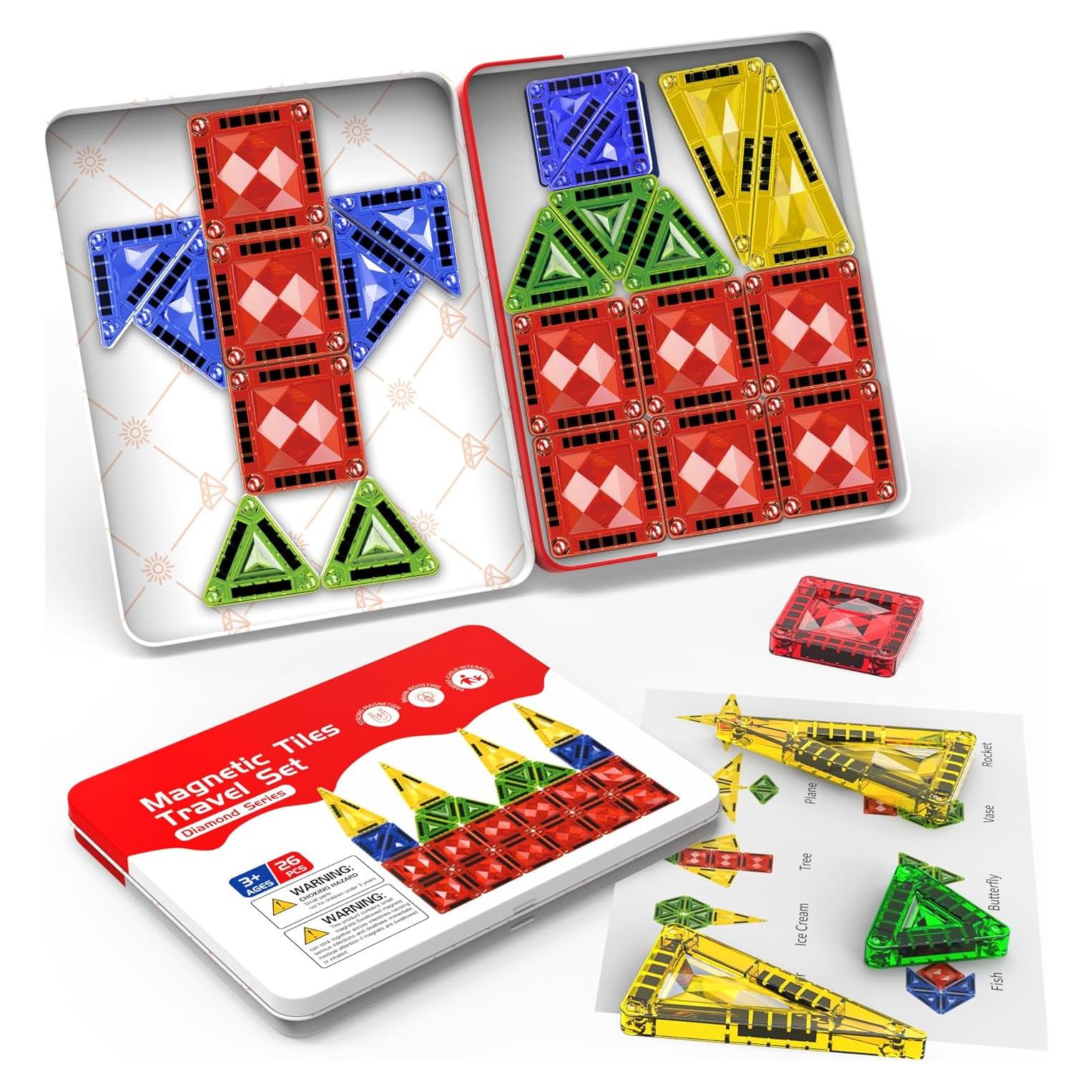 Azulejos Magnéticos de Viaje Zupooko 26 Piezas STEM 3-8 Años