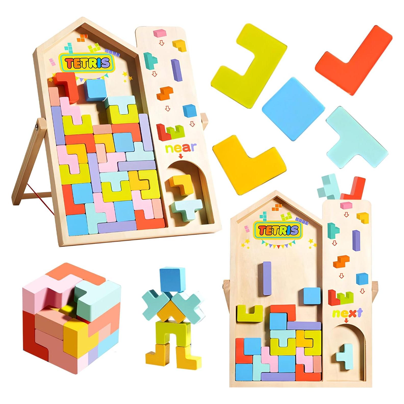 Rompecabezas Apilable de Madera Vexlyrium 40 Bloques 3D