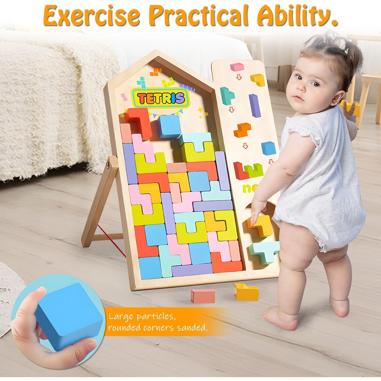 Rompecabezas Apilable de Madera Vexlyrium 40 Bloques 3D