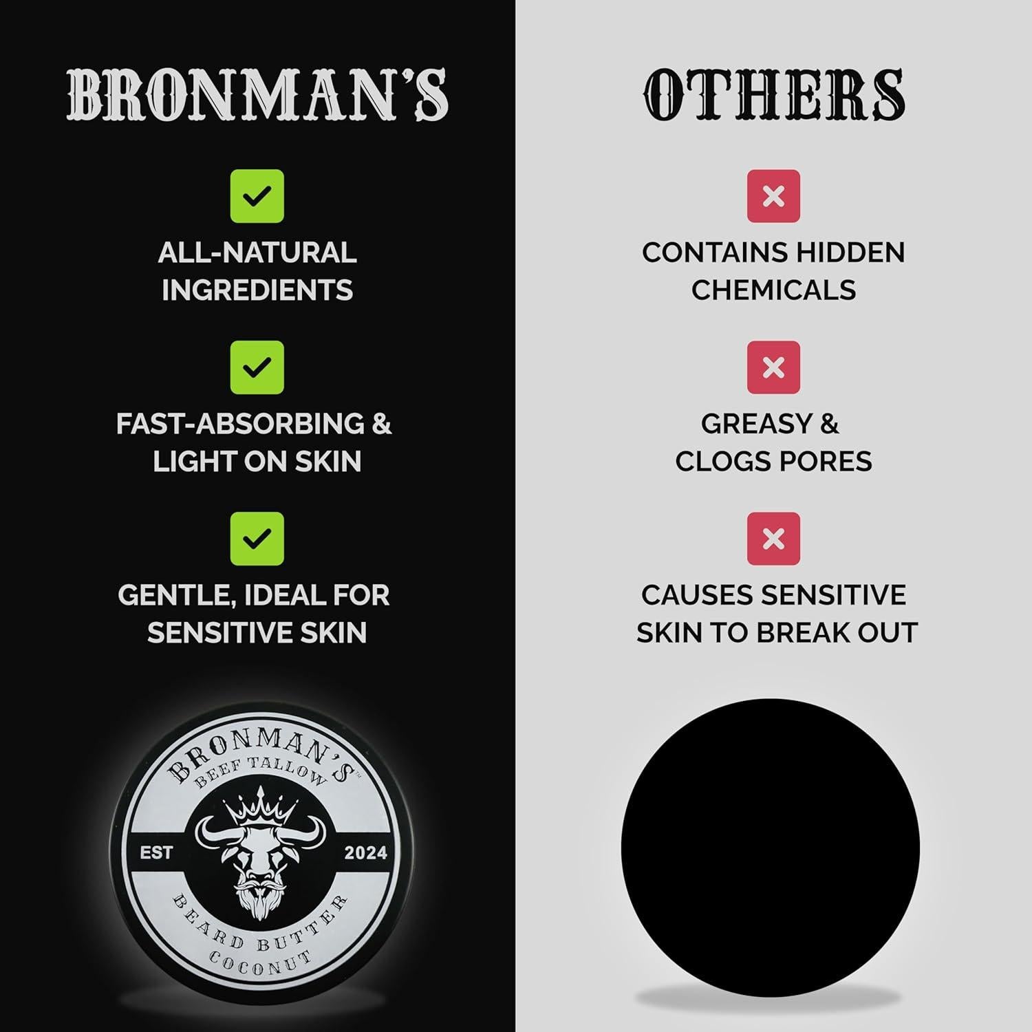 Mantequilla para Barba Bronmans 113g Hidratante Coco