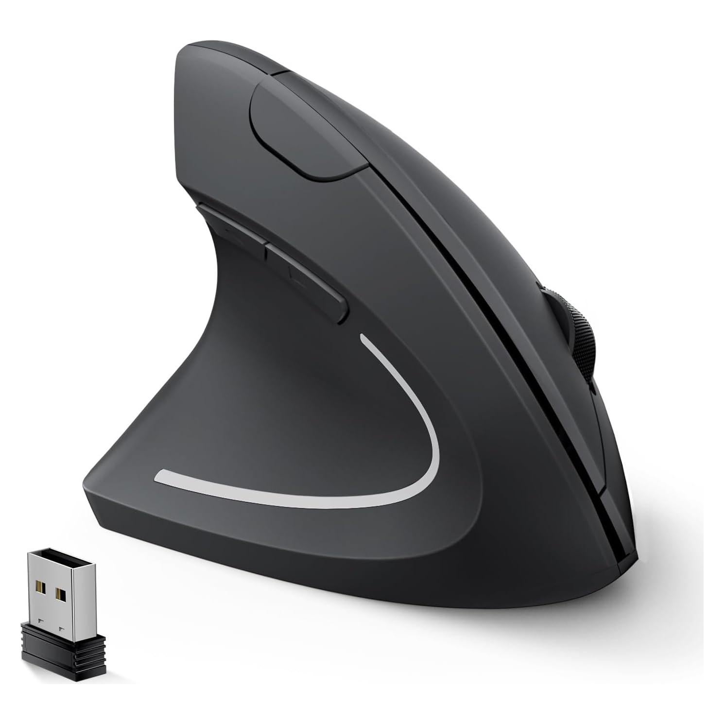Mouse Ergonómico Inalámbrico Lekvey para Zurdos - Negro