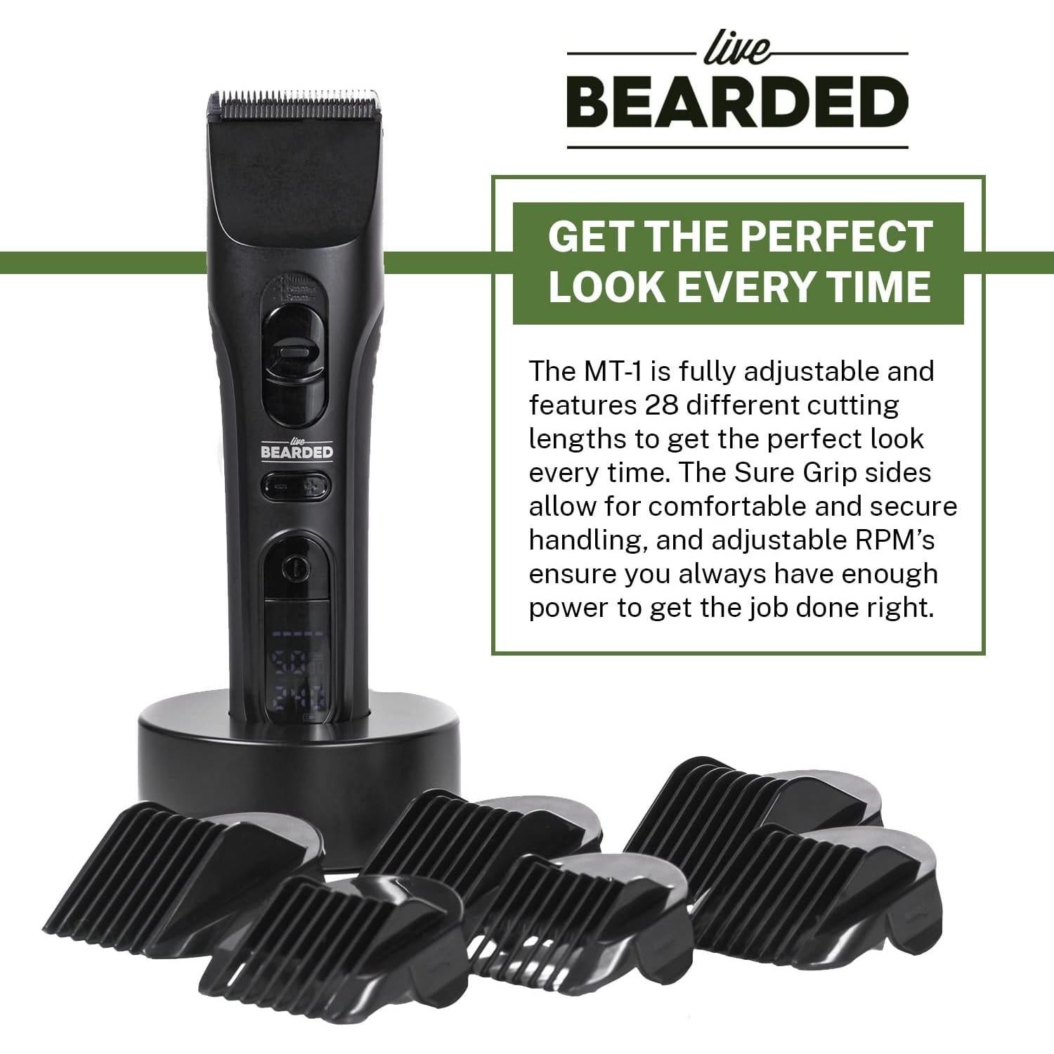 Recortadora de Barba Live Bearded MT-1 - Cerámica, 4h Uso