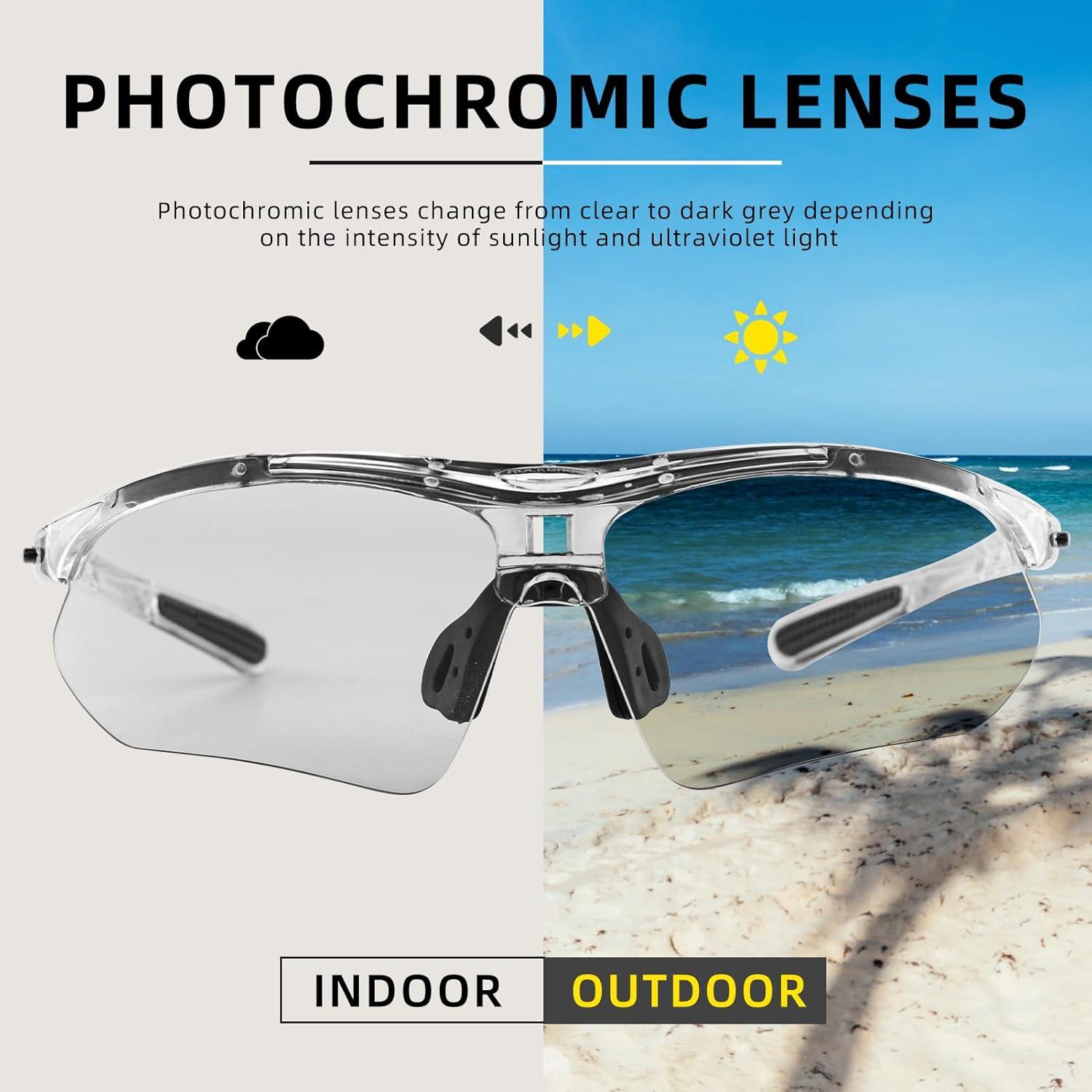 Gafas de sol deportivas ROCKBROS fotochromic UV400 gris