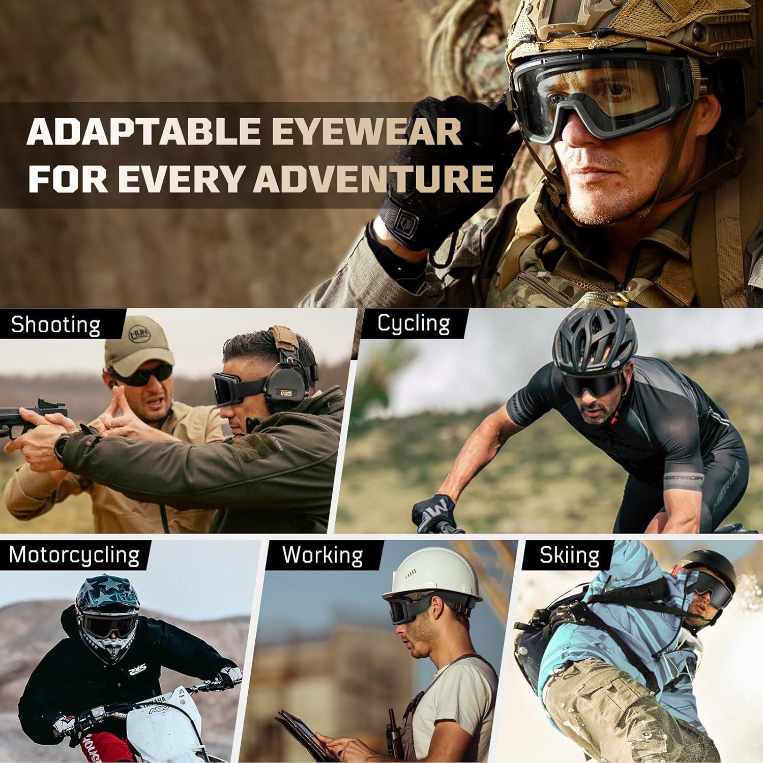 Gafas de Airsoft 1TG Tactical con 3 Lentes Anti Niebla