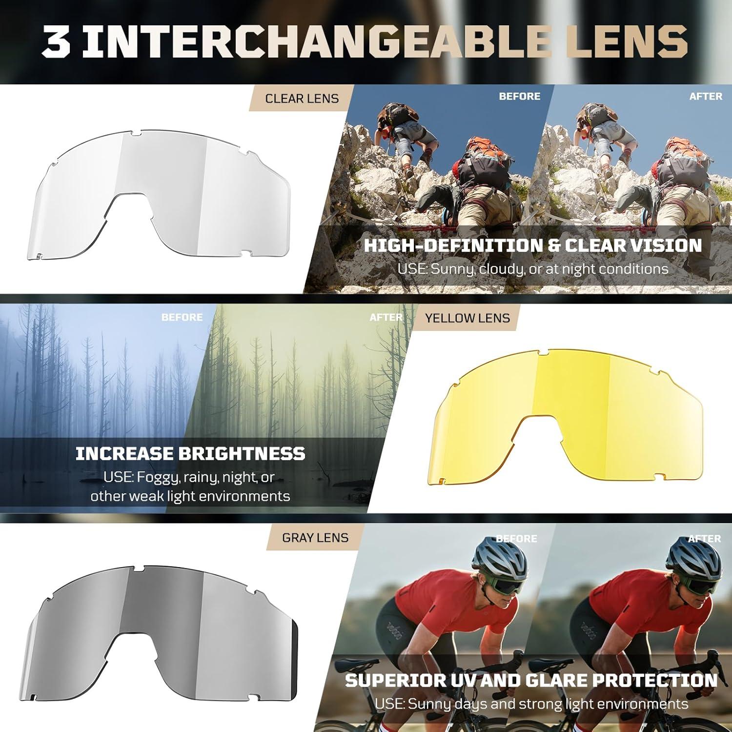 Gafas de Airsoft 1TG Tactical con 3 Lentes Anti Niebla