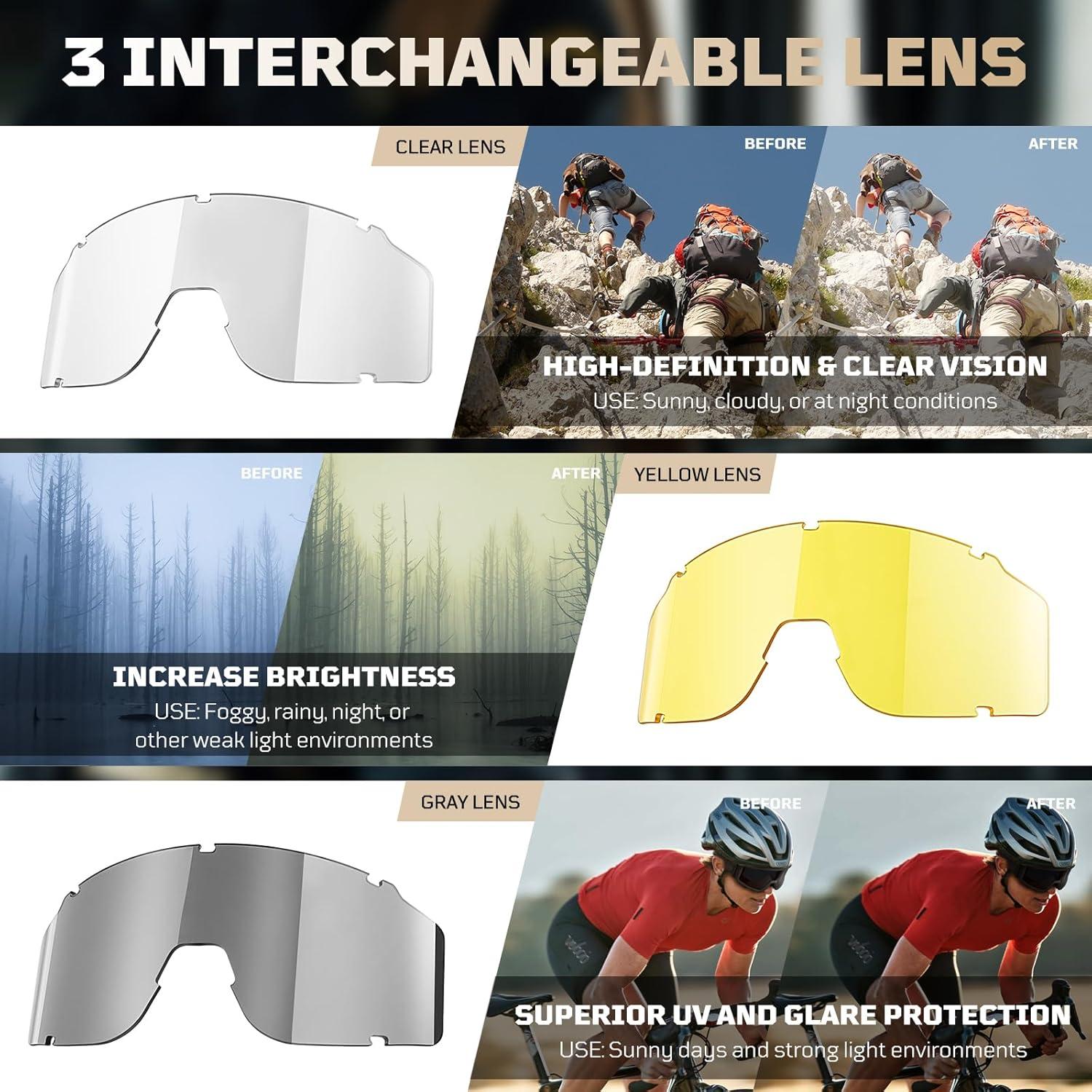 Gafas de Airsoft 1TG Tactical con 3 Lentes Anti Niebla