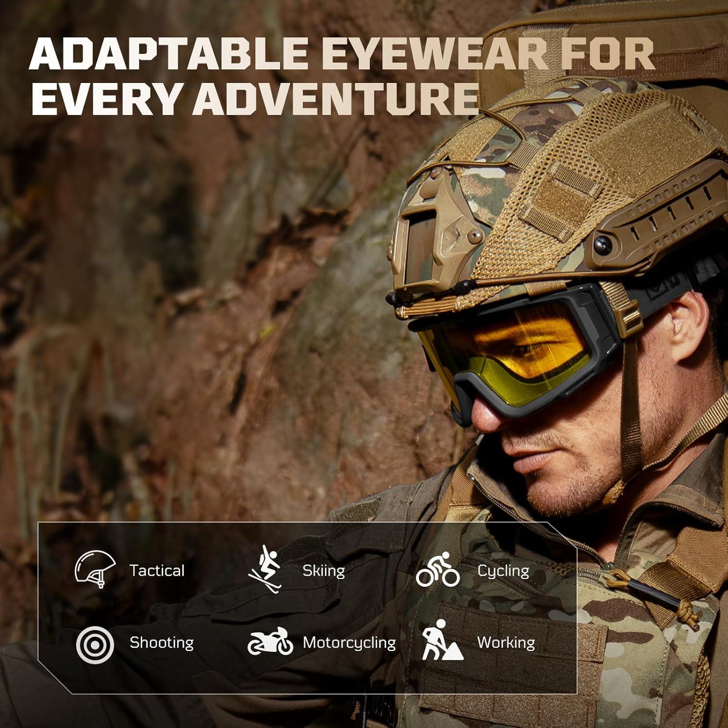 Gafas de Airsoft 1TG Tactical con 3 Lentes Anti Niebla