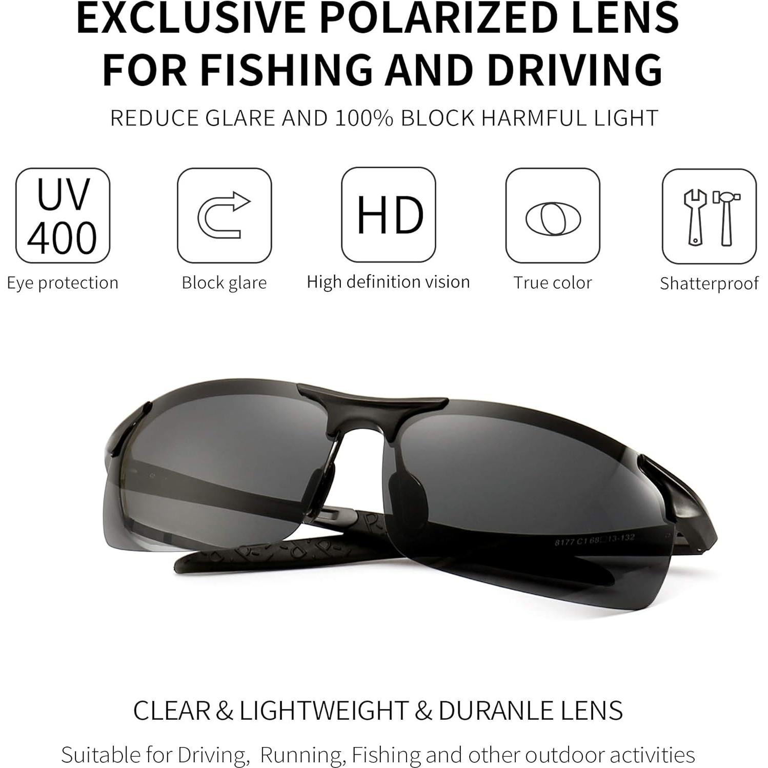 Gafas de sol polarizadas SUNGAIT para hombres UV400