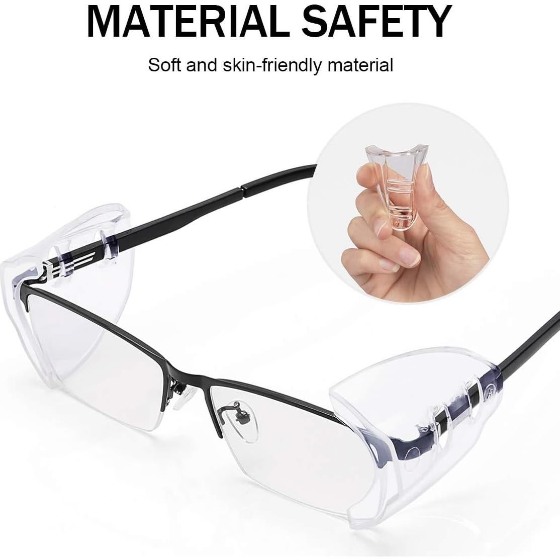 Gafas de Seguridad MELASA con Protectores Laterales 4 Pzas
