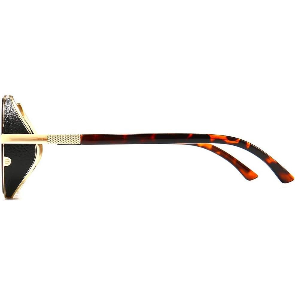 Gafas de sol redondas Dollger steampunk UV400 con estuche