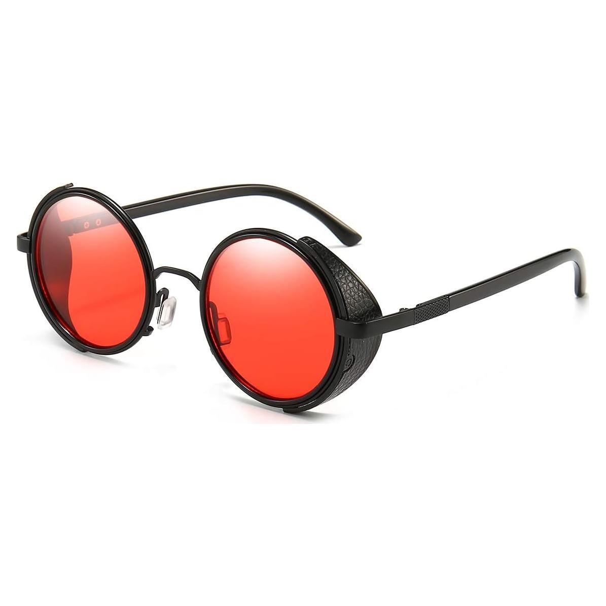 Gafas de sol redondas Dollger steampunk UV400 lente espejo