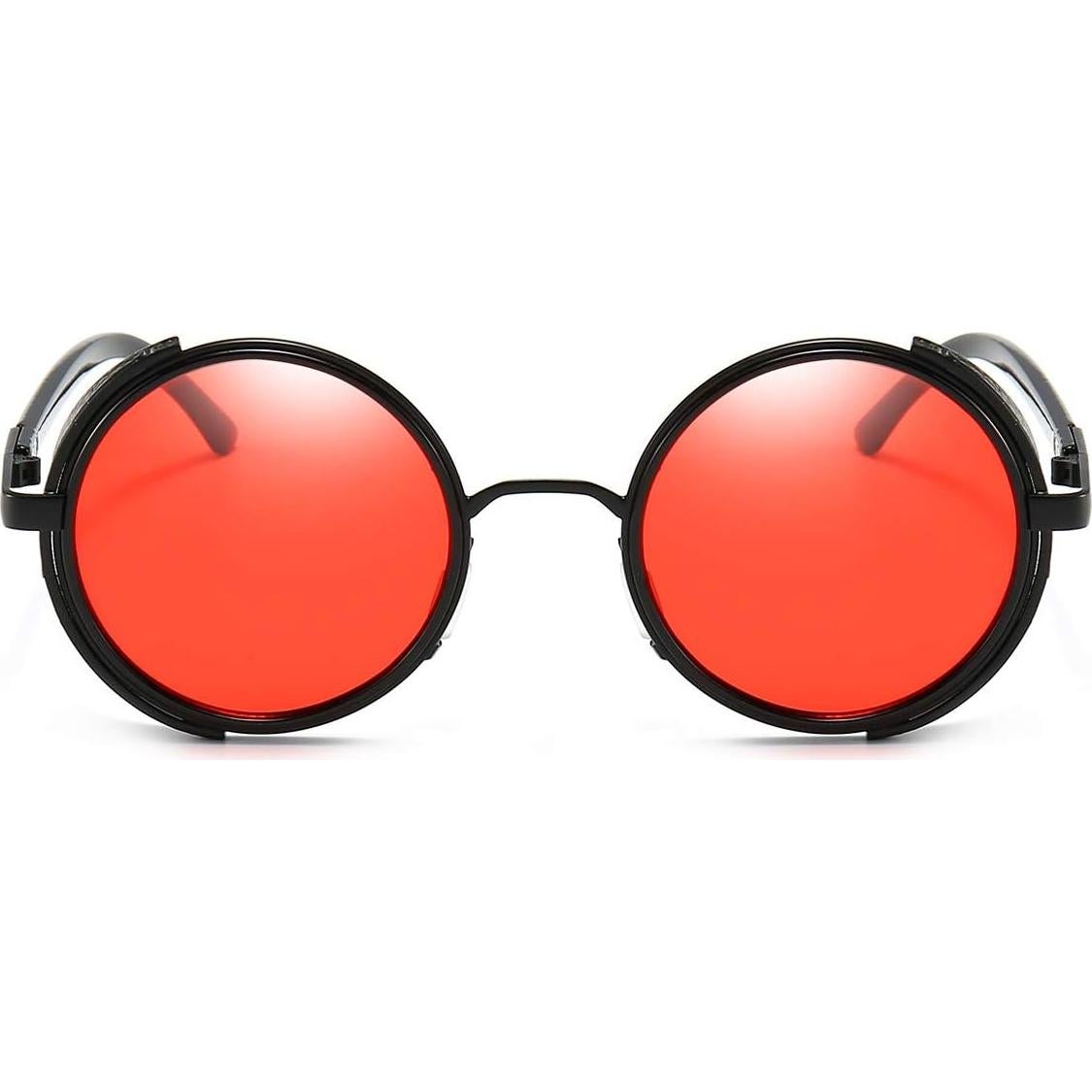 Gafas de sol redondas Dollger steampunk UV400 lente espejo