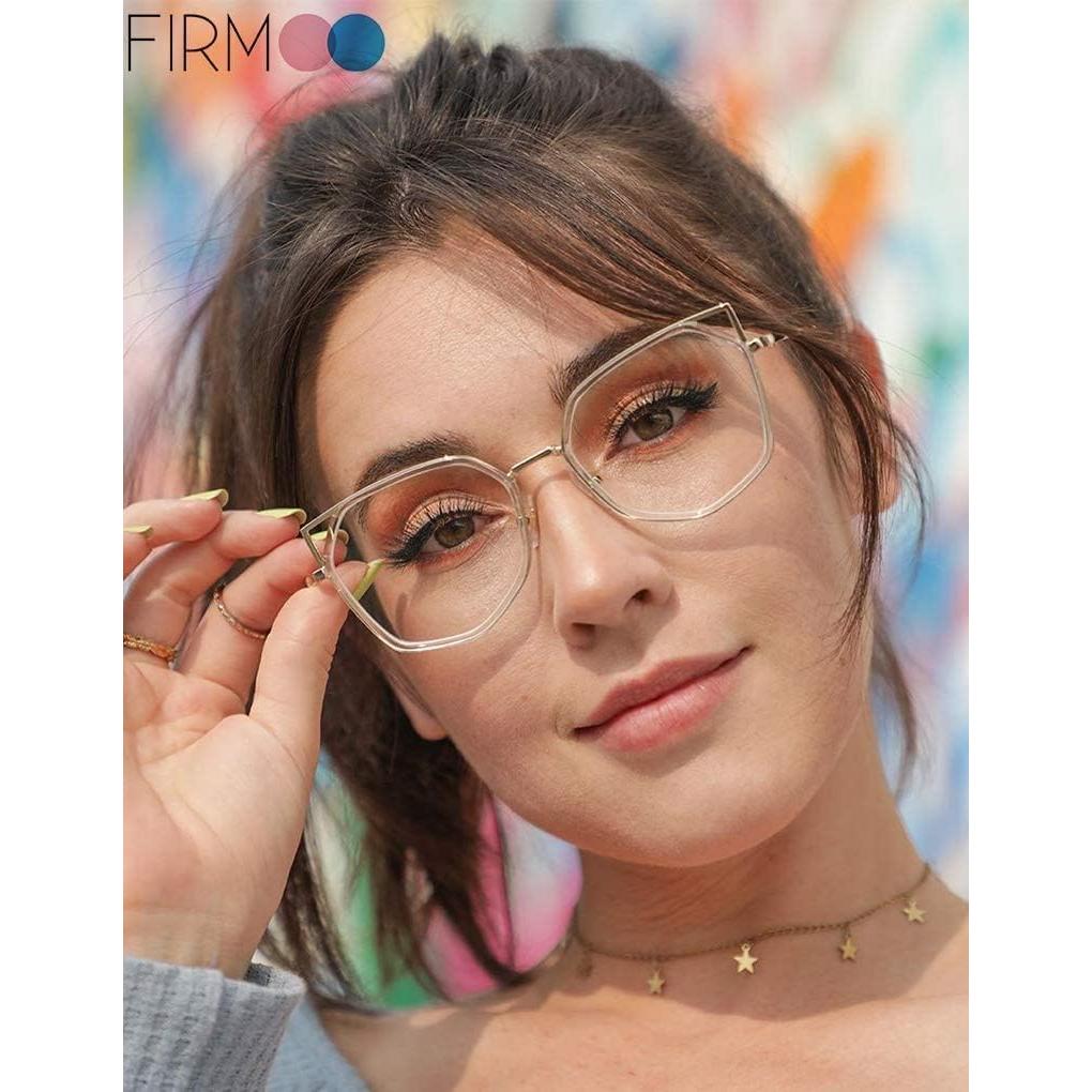 Gafas de lectura Firmoo ojo de gato doradas +2.5 para mujeres