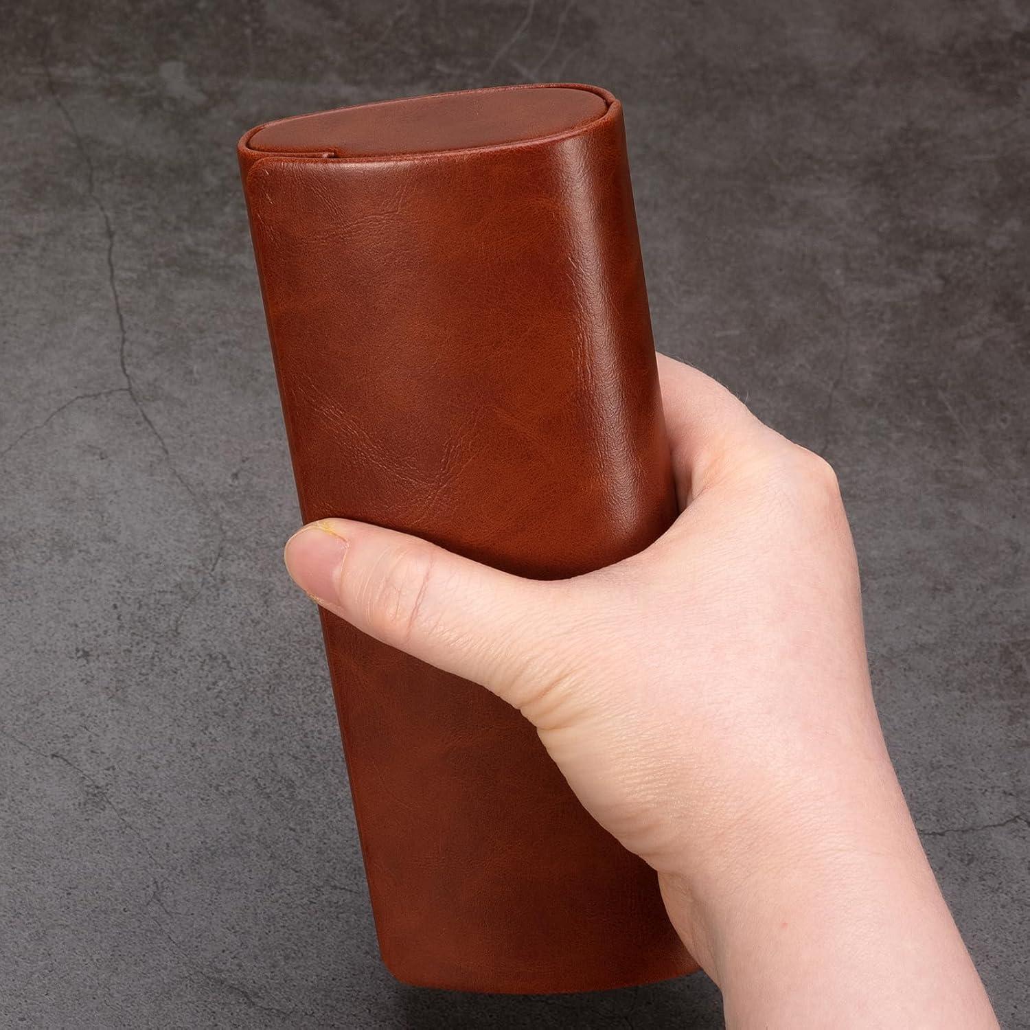 Estuche de Gafas Vemiss Marrón y Rojo, Ligero y Práctico