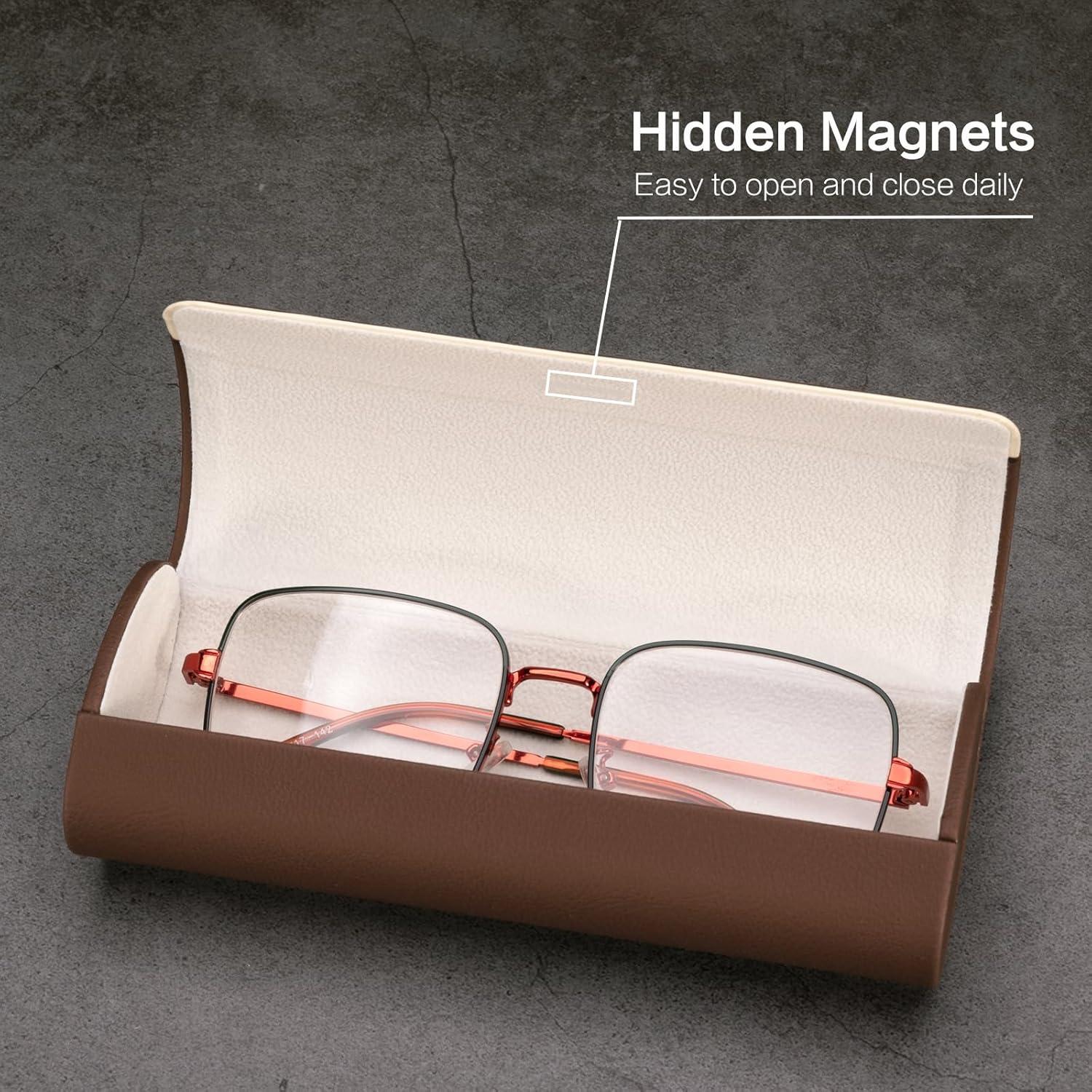 Estuche de Gafas Vemiss Retro de Cuero para Hombres y Mujeres