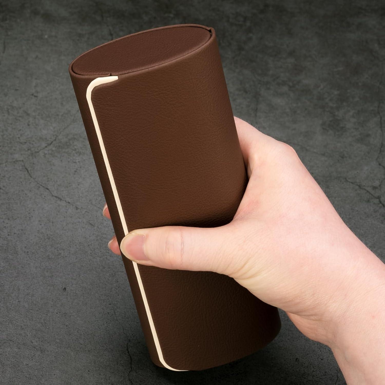 Estuche de Gafas Vemiss Retro de Cuero para Hombres y Mujeres