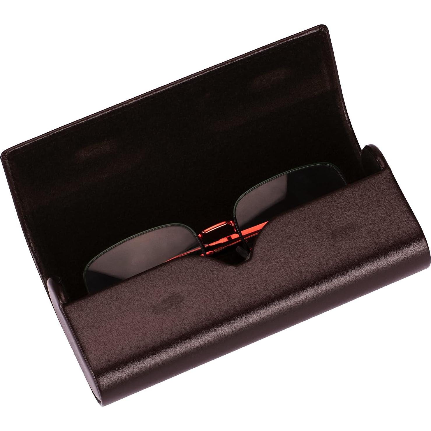 Estuche de Gafas Vemiss Marrón Ligero y Portátil 16x6.6 cm