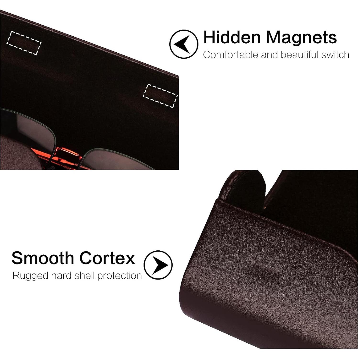 Estuche de Gafas Vemiss Marrón Ligero y Portátil 16x6.6 cm