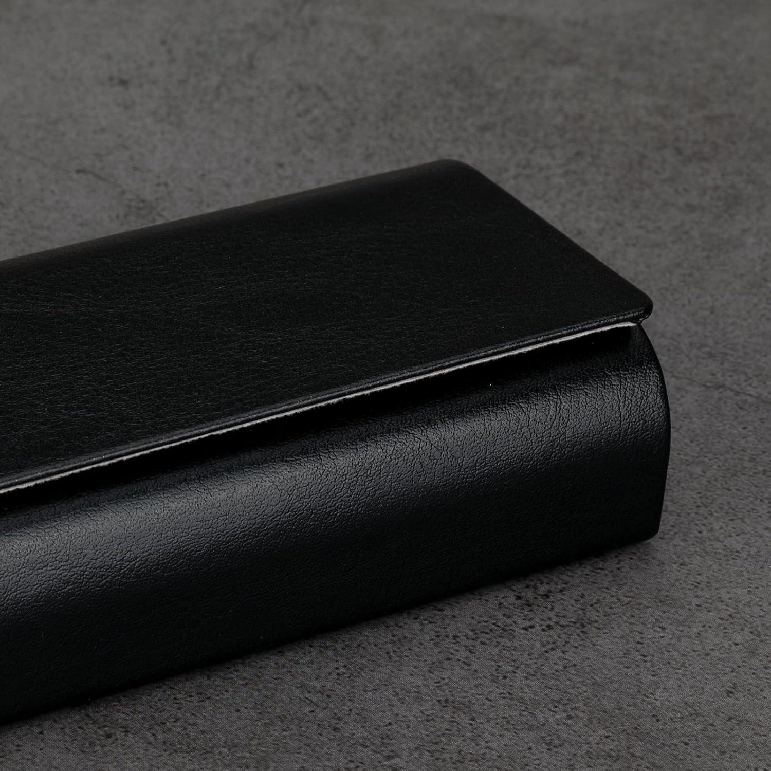 Estuche de Gafas Vemiss Negro Portátil y Ligero 15.6x6x3cm