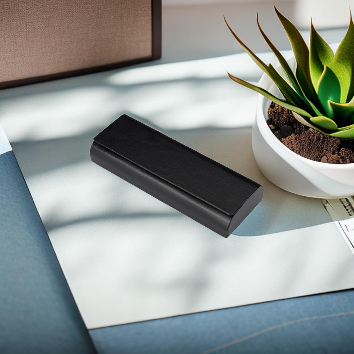 Estuche de Gafas Vemiss Negro Portátil y Ligero 15.6x6x3cm