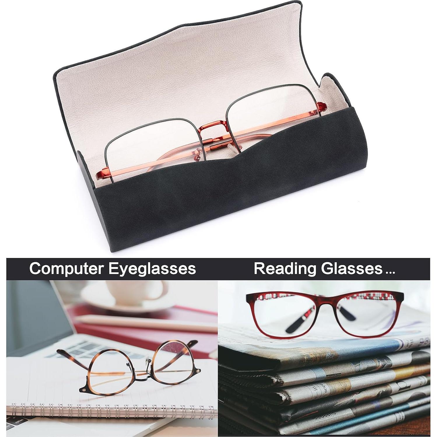 Estuche de gafas Vemiss portátil duro 15.24x6.35cm negro